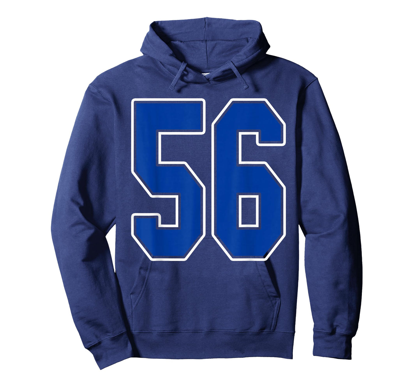 Royal Blue and White Number 56 Jersey Player Uniform #56 Fan T-Shirt