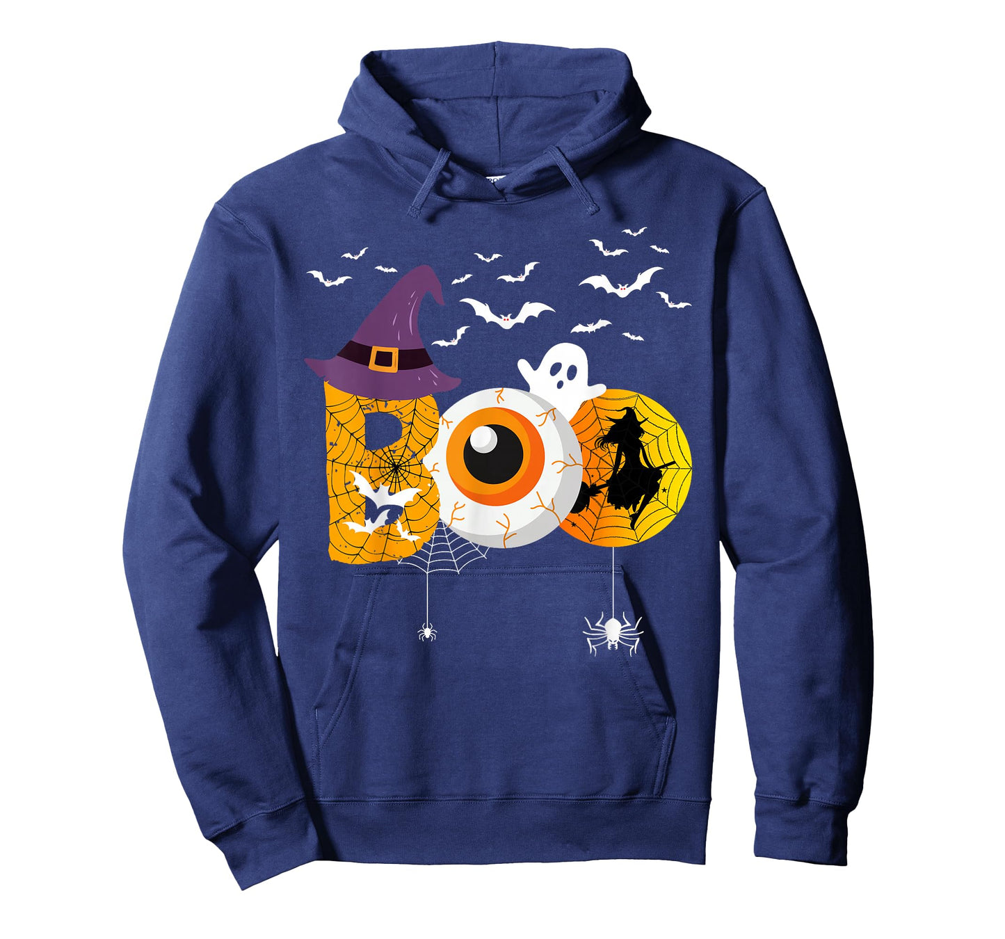 Boo With Spiders And Witch Hat Women Halloween T-Shirt