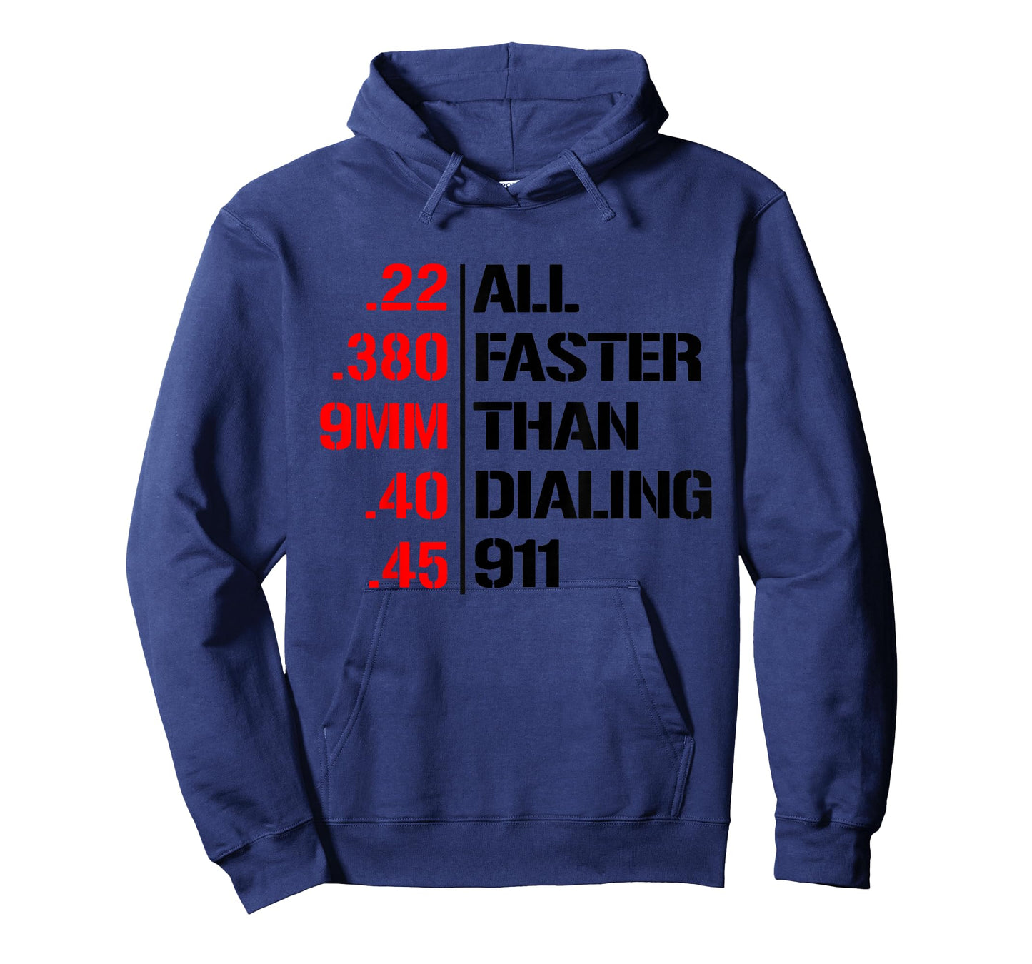 Funny 2nd Amendment 9mm all faster than calling 911 Patriot T-Shirt