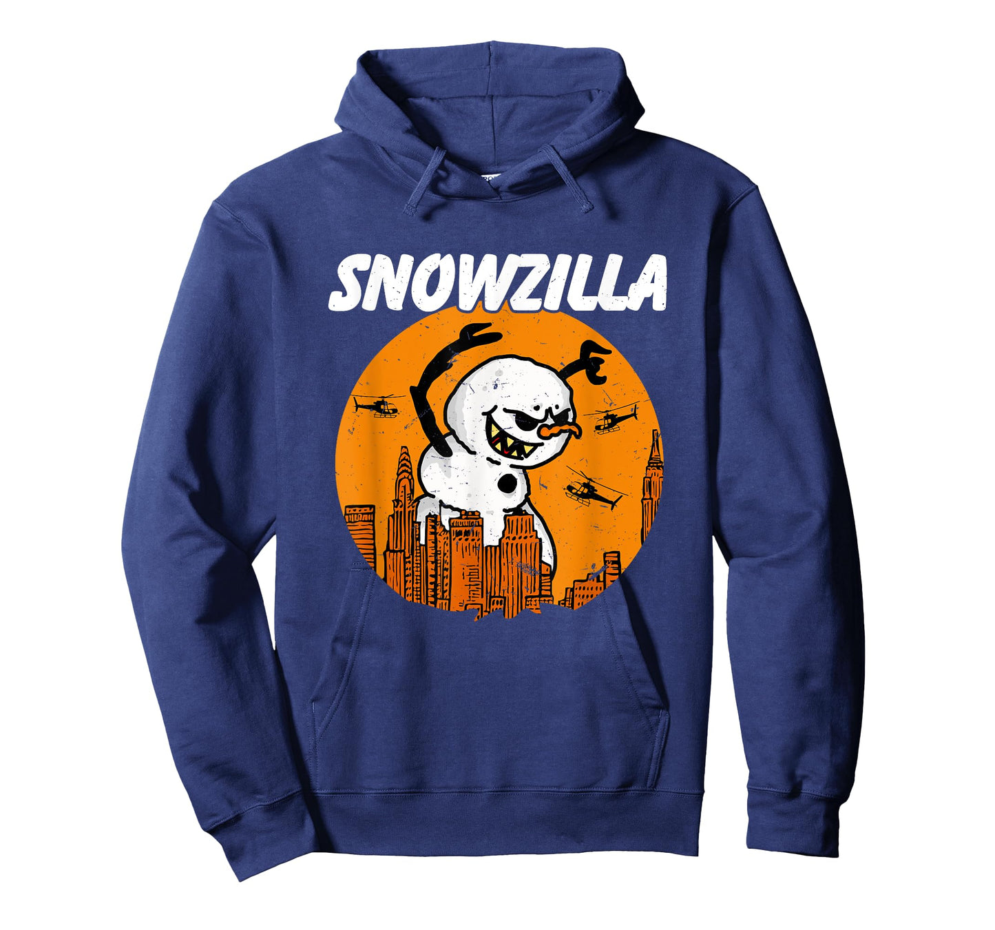 Snowzilla Japanese Monster Snowman Sunset Kaiju Christmas T-Shirt