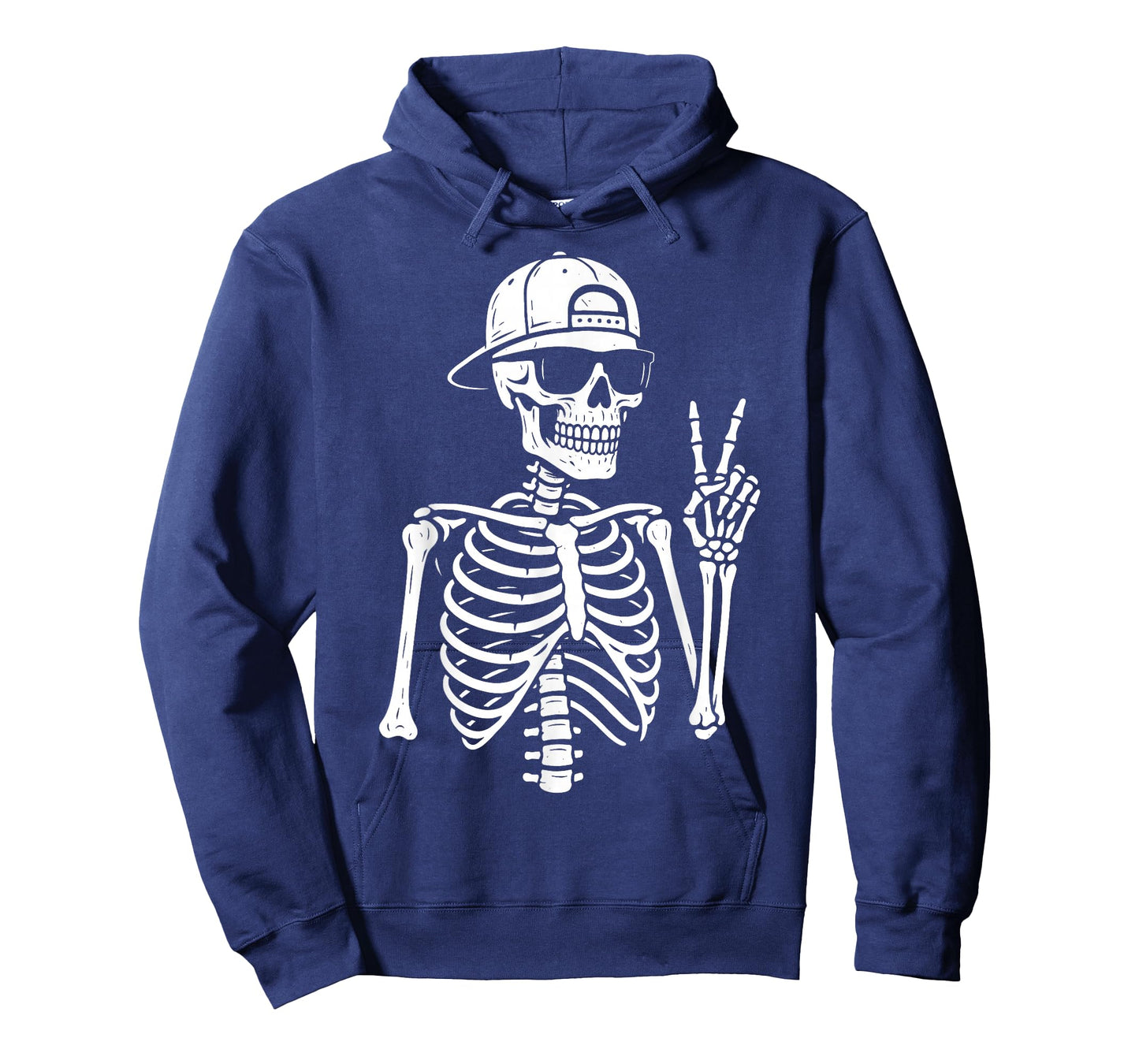 Skeleton Hand Peace Sign Retro Halloween Skeleton Hand Sign T-Shirt