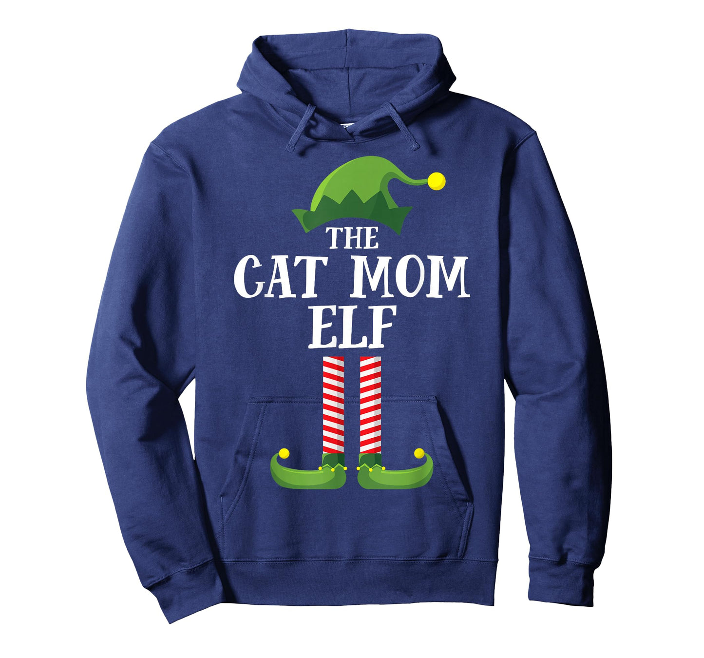 Cat Mom Elf Matching Family Group Christmas Party Pyjamas T-Shirt for Men Women Kids