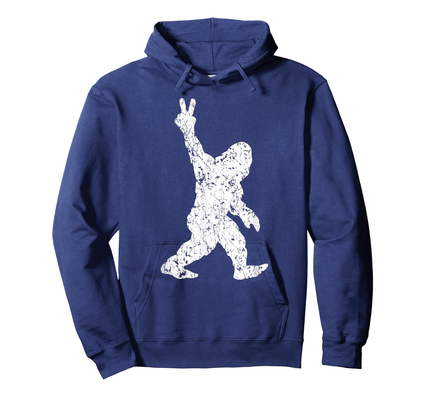 Funny Vintage Style Sasquatch Bigfoot Peace Sign Retro Yeti T-Shirt