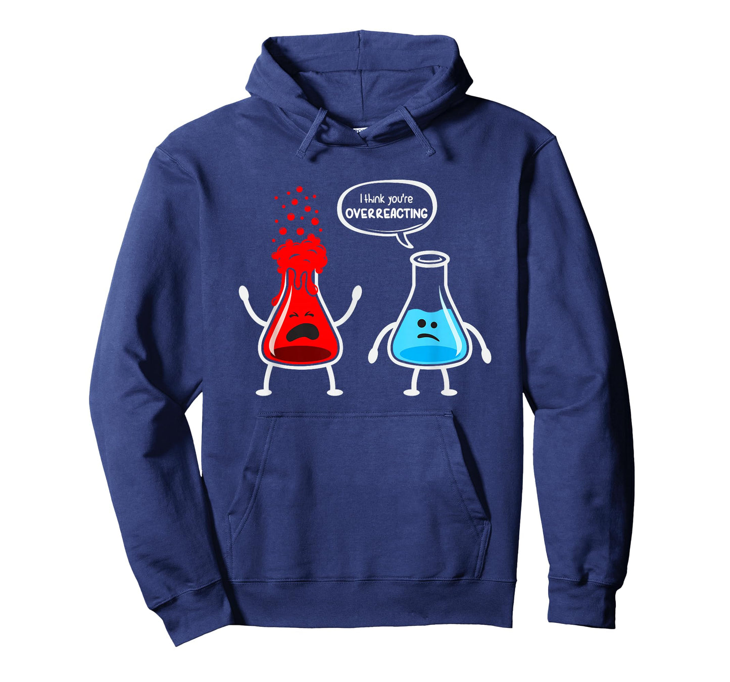 Overreacting" Funny Chemistry Nerd T-Shirt - Classic Fit, Round Neck, Short Sleeve, Black