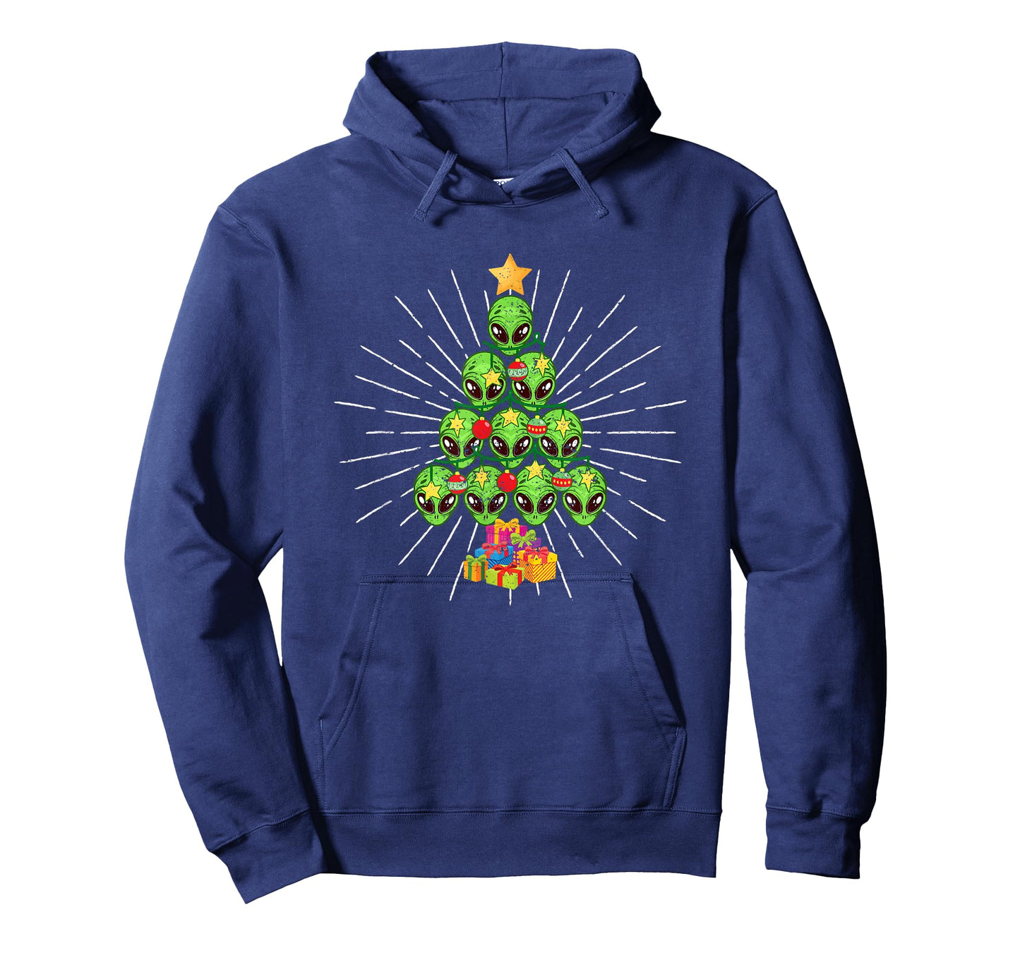 Alien Christmas Tree Xmas Pajamas PJs Space Funny Christian T-Shirt