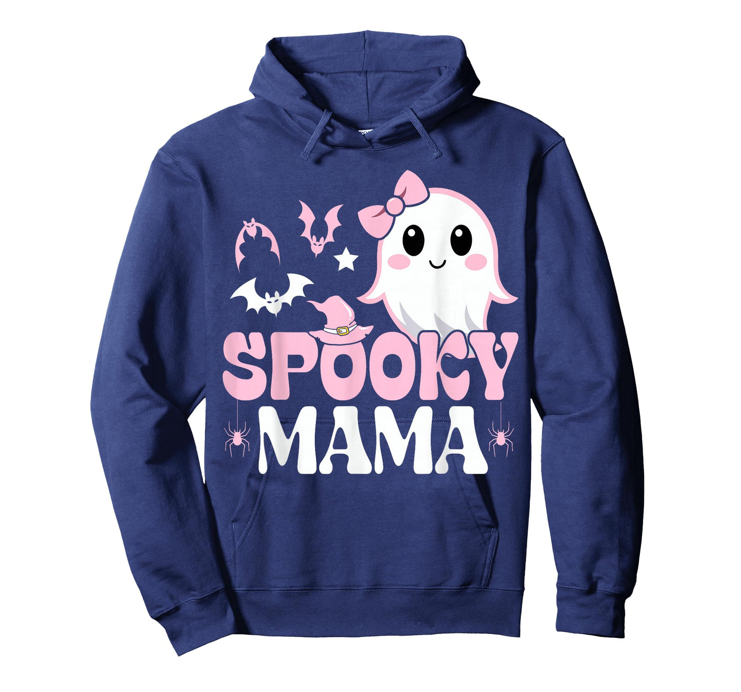 Spooky Mama Family Cute Pink White Ghost Boo Halloween T-Shirt