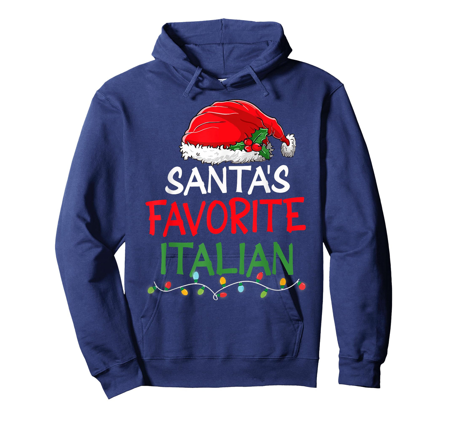Santa's Favorite Italian Christmas Santa Claus tree lights T-Shirt