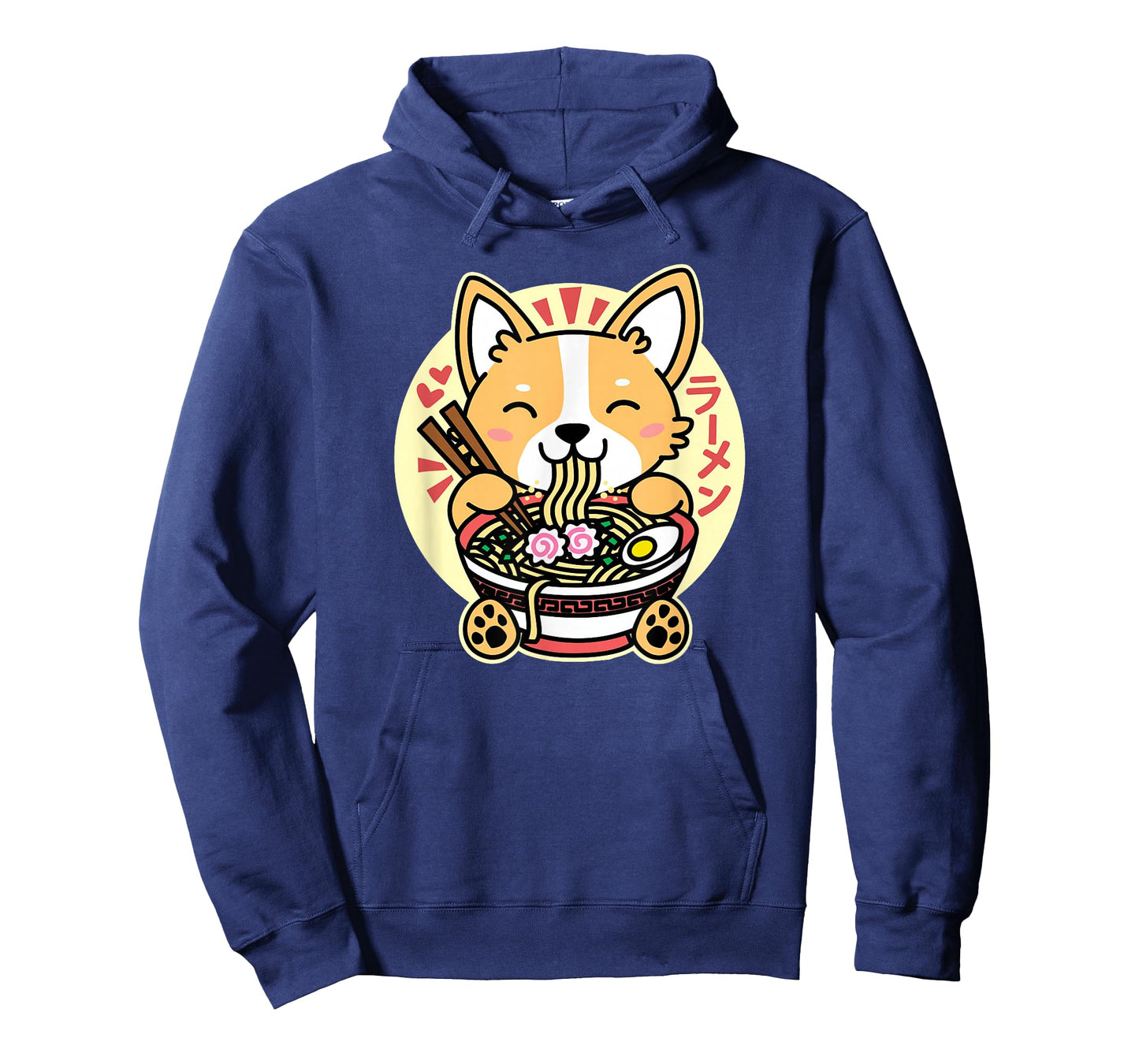 Kawaii Ramen Cute Anime Dog Corgi Japanese Noodles Drk T-Shirt