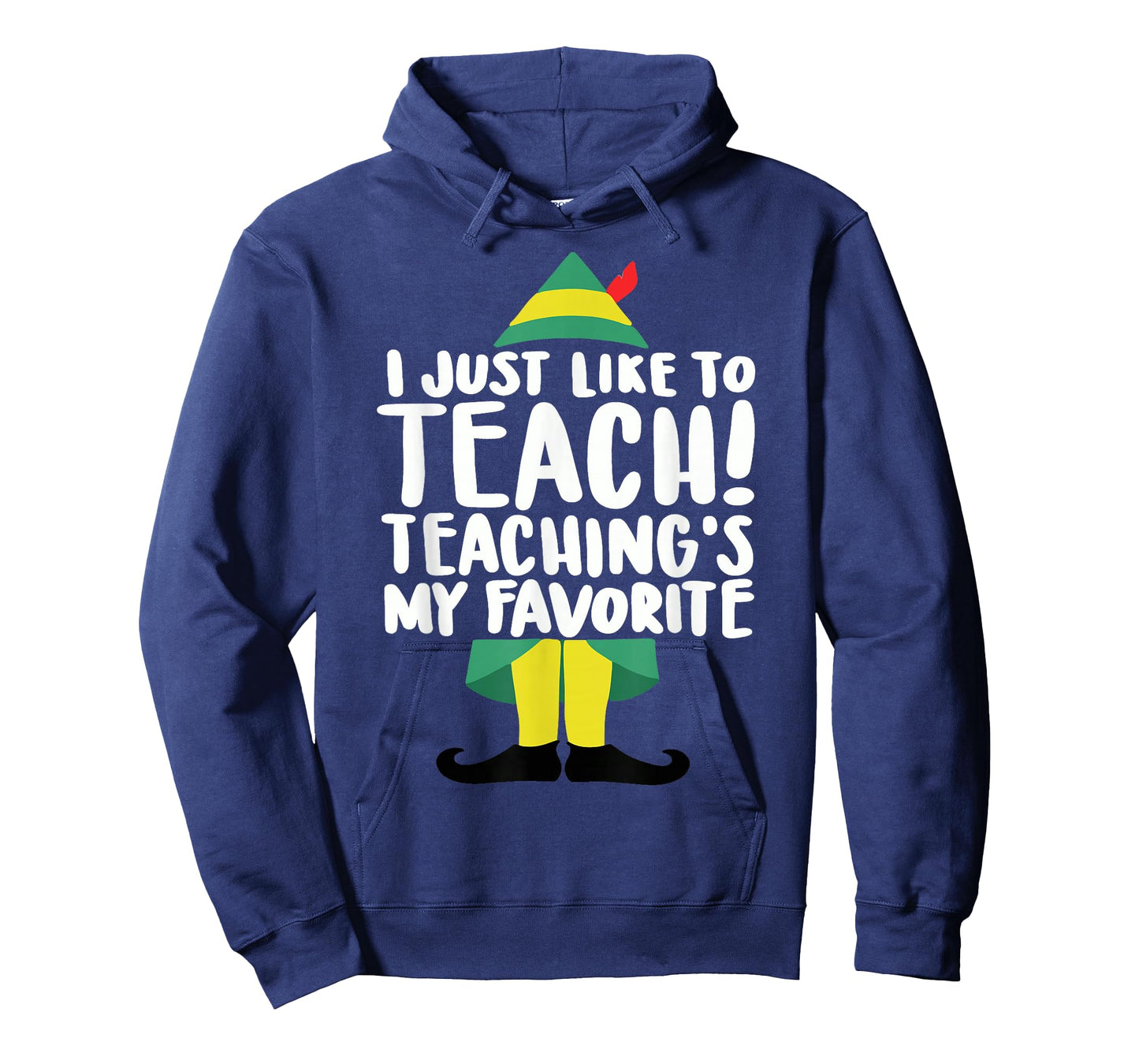 duble2t I Just Like to Teach Teachings My Favorite Elf Teacher Unisex-Adults & Unisex-Kids Red Short Sleeve T-Shirt