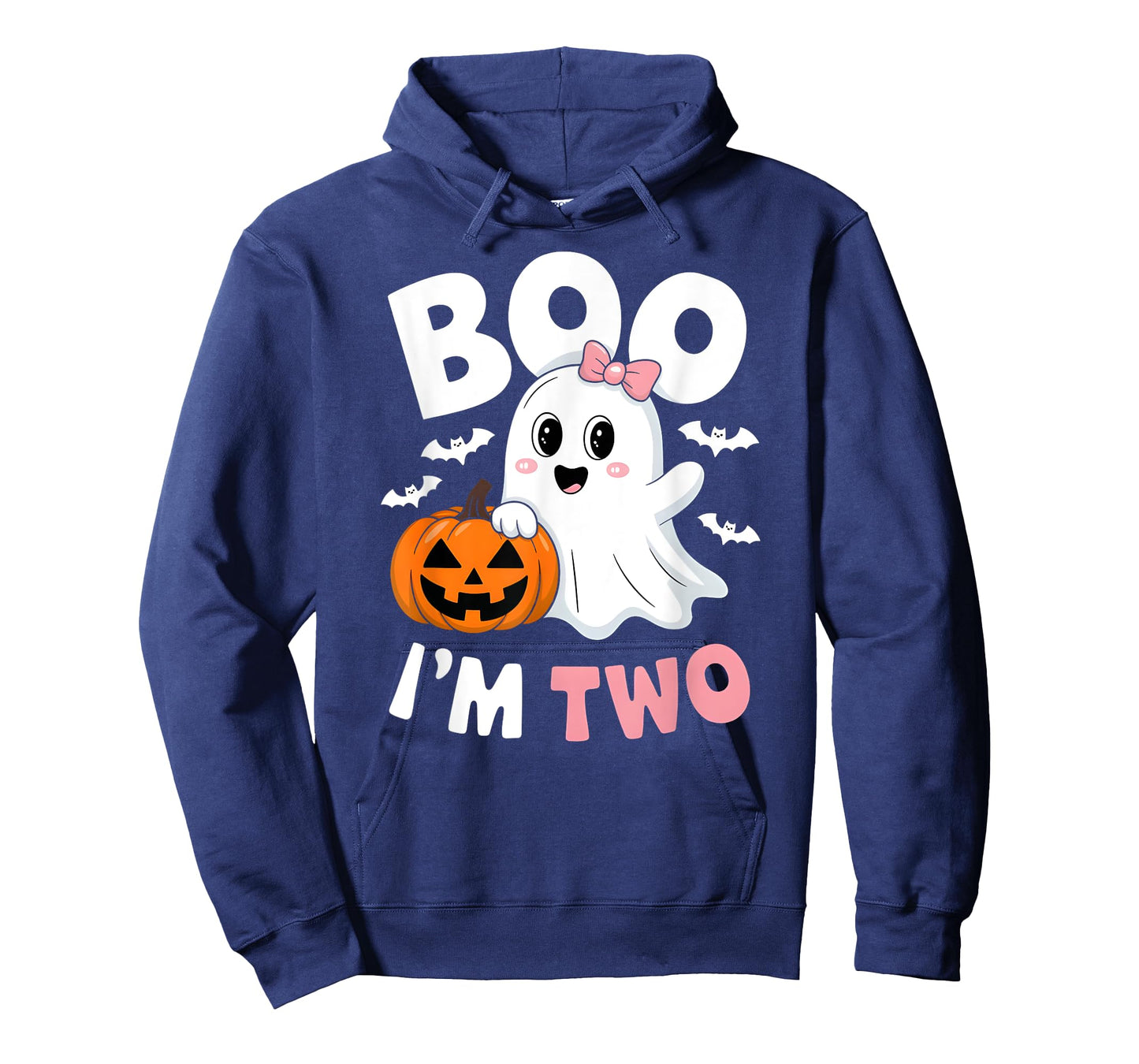 Funny Ghost Boo I'm Two Years 2nd Birthday Toddler Halloween T-Shirt