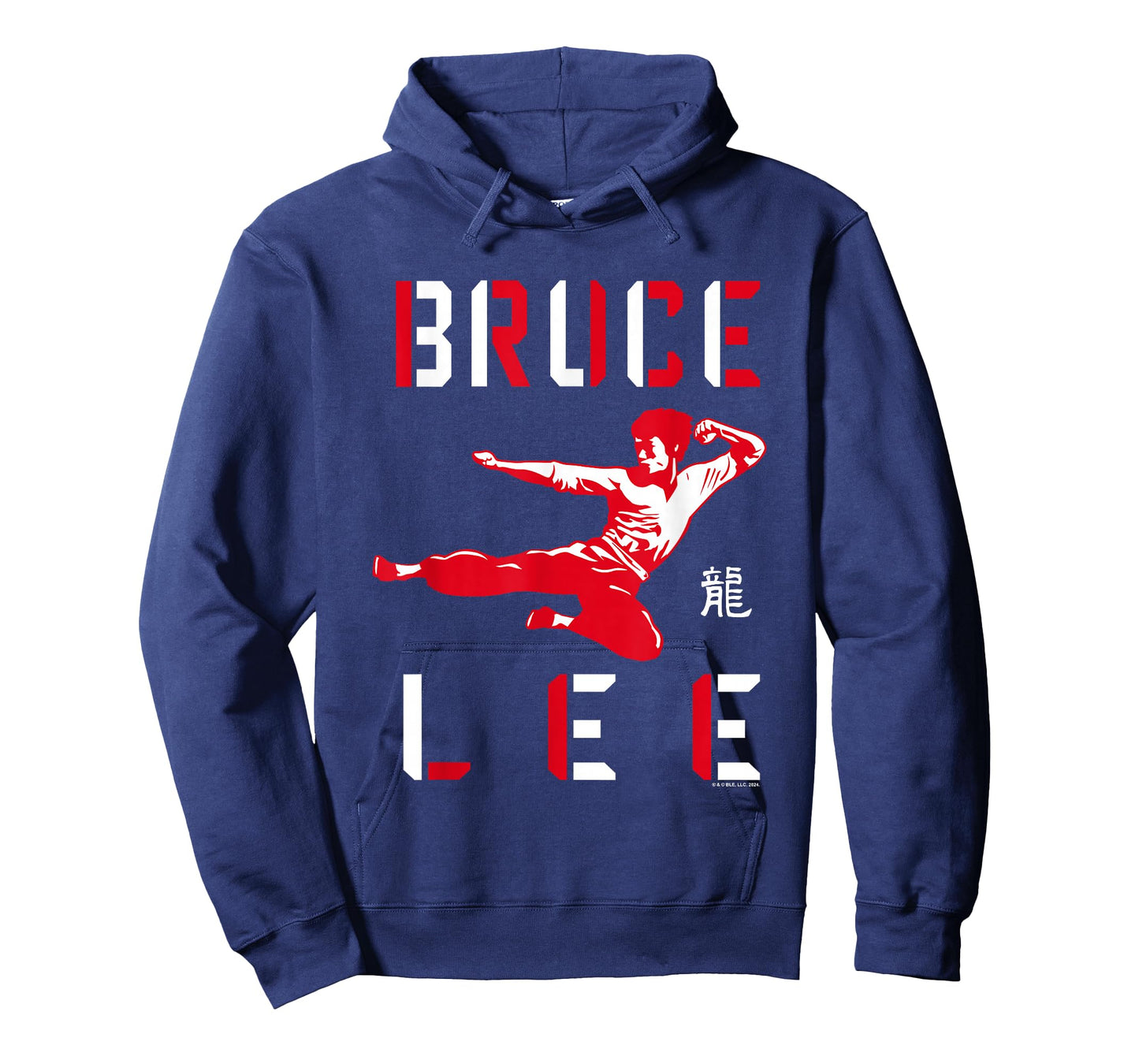 Bruce Lee Flying Kick Shadowed Face Shot T-Shirt