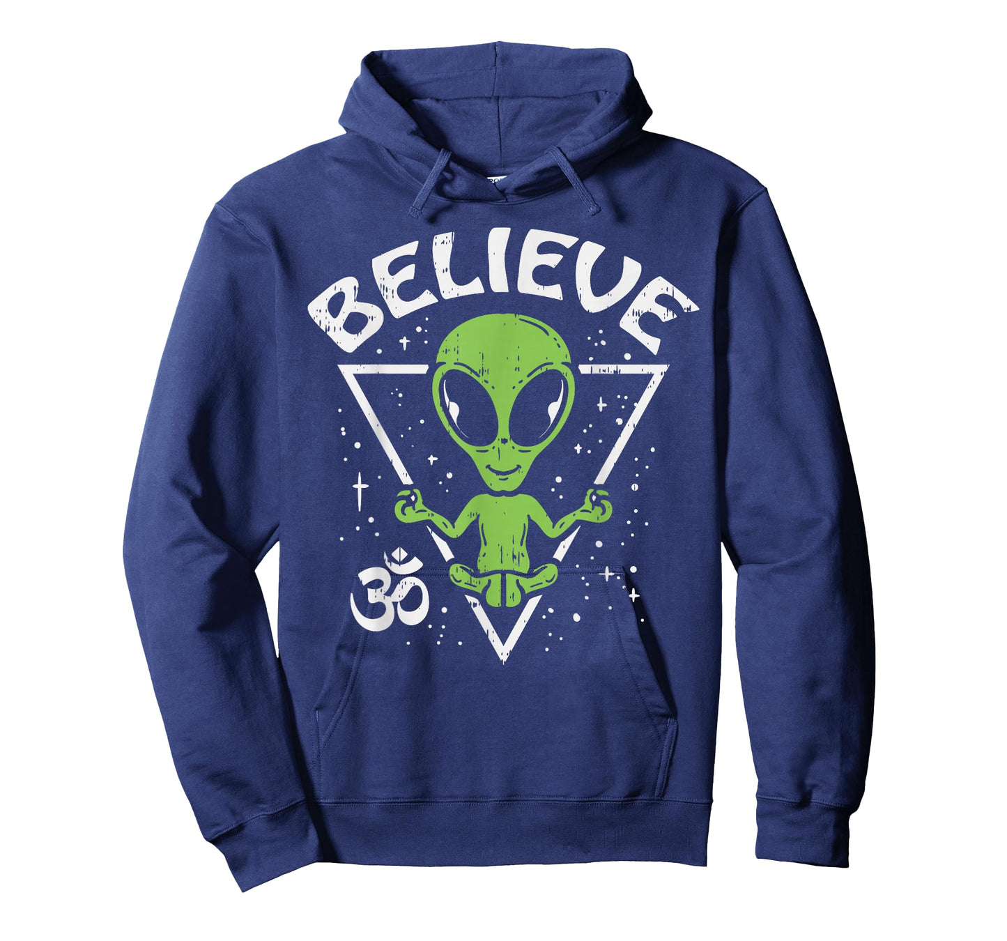 Meditating Alien Believe Zen Inner Peace ET Ufo Yoga Om T-Shirt