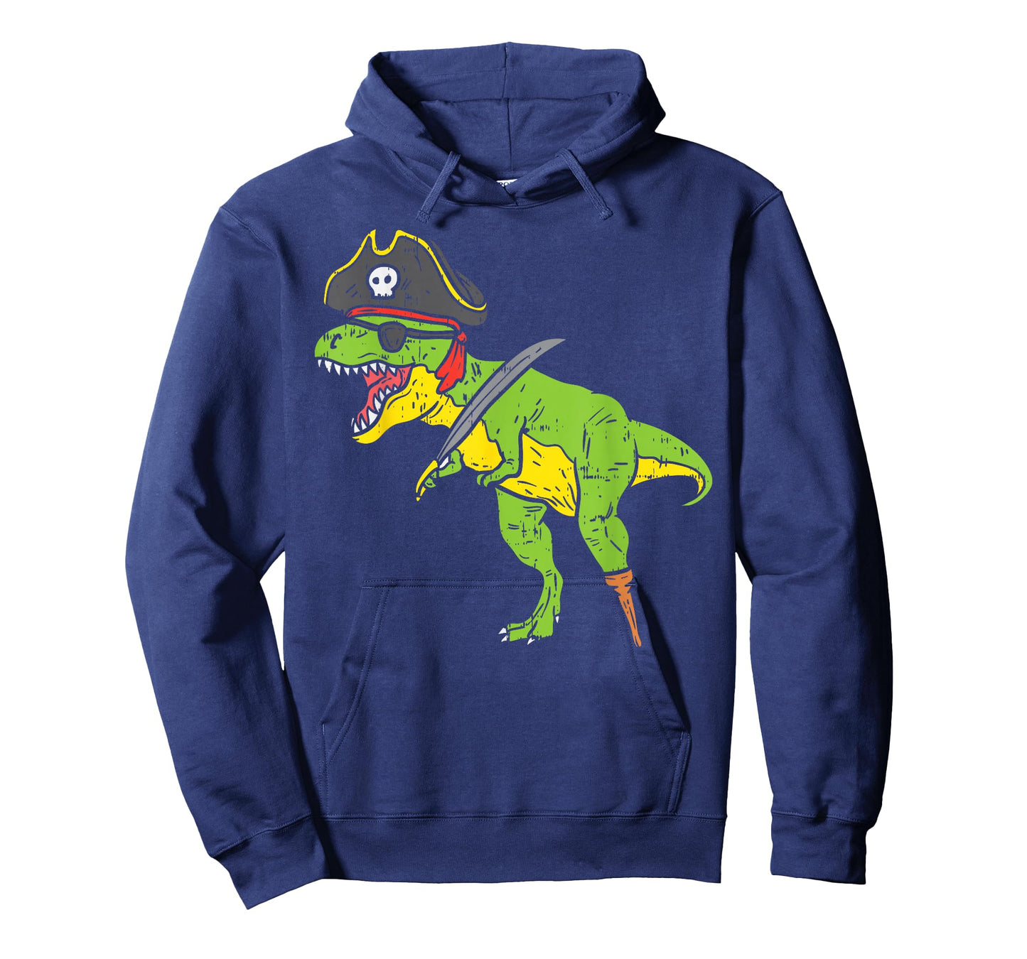 T-Rex Pirate Dinosaur Dino Funny Halloween Costume Boys Kids T-Shirt