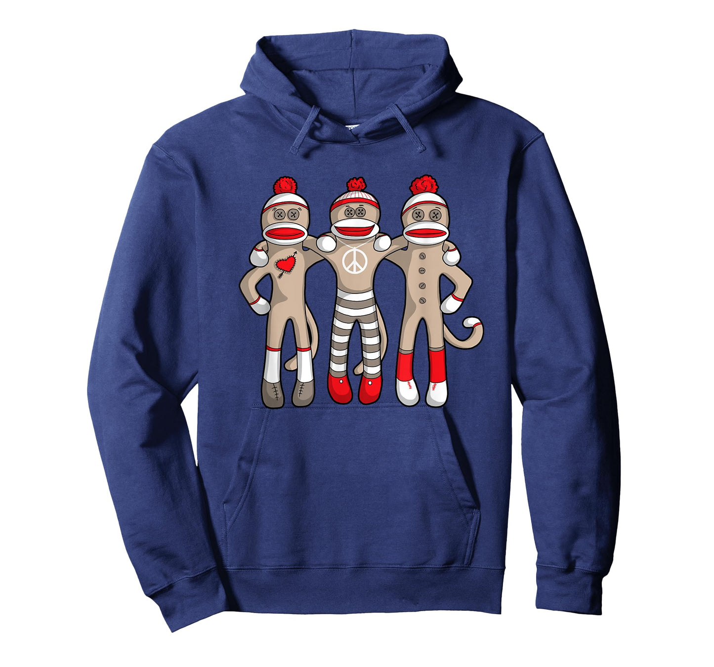 Peace Love Best Friends Hug Sock Monkey Christmas Holiday T-Shirt