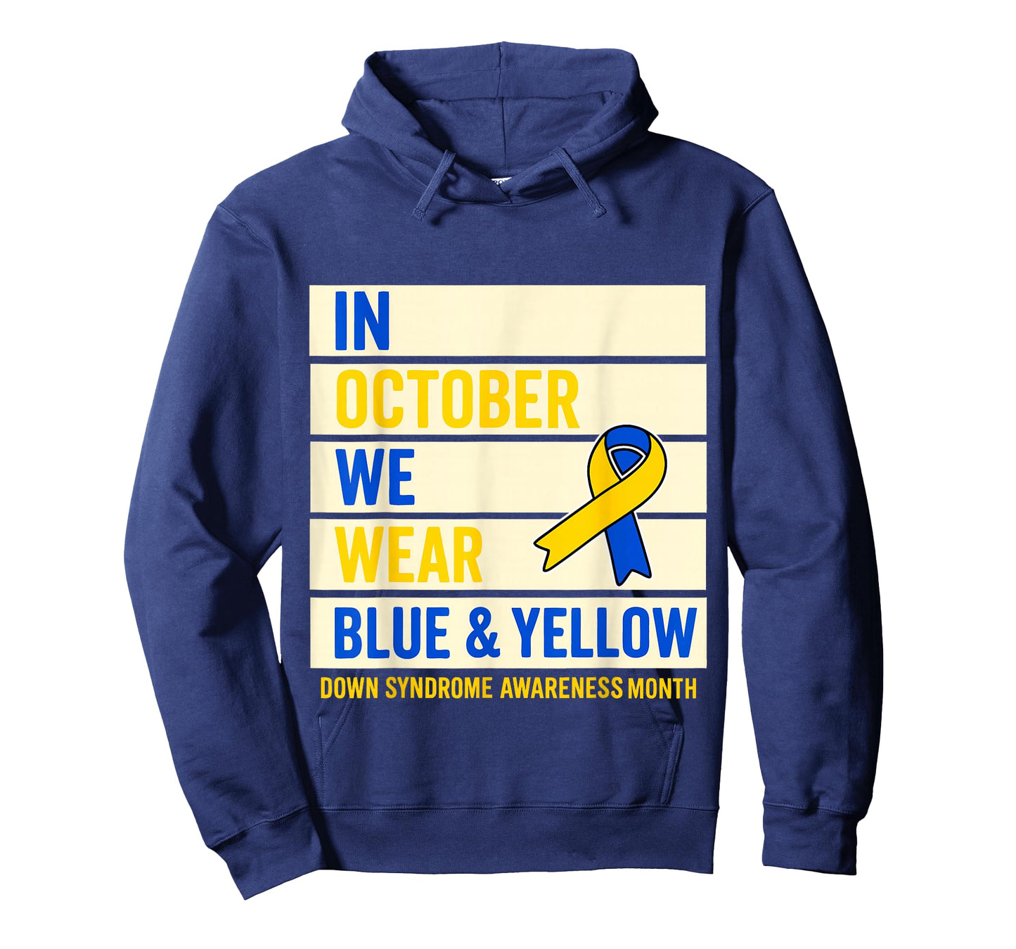 in October we Wear Yellow and Blue Down Syndrome Halloween T-Shirt