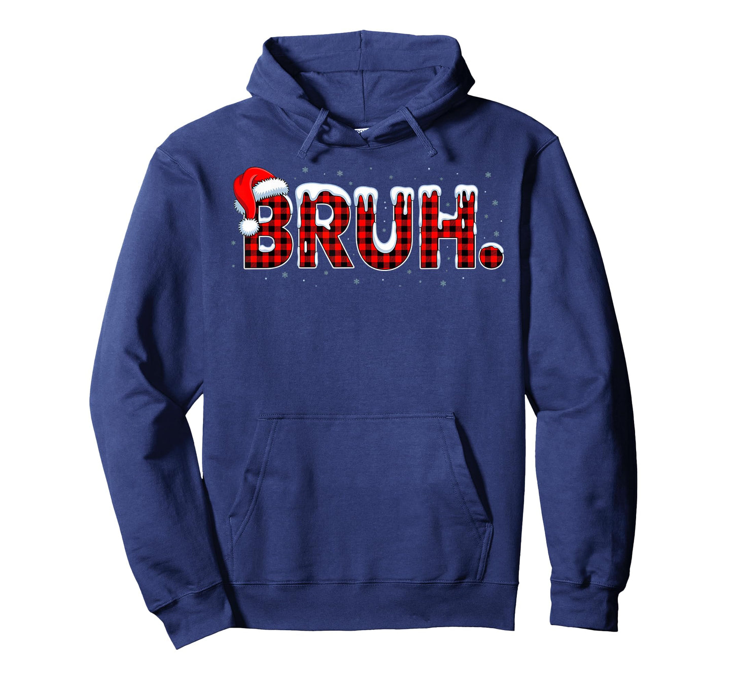 Bruh Funny Christmas Plaid Teens Boys Kids Xmas Pajamas T-Shirt