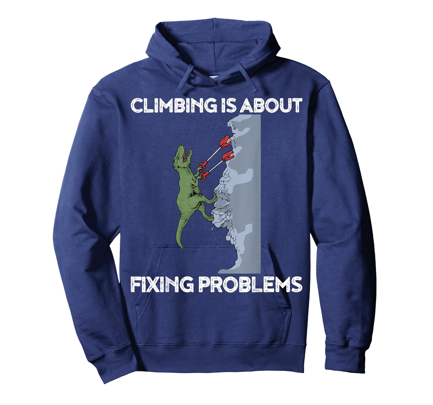 Funny Climbing T-Shirt T-Rex Rock Climber Dinosaur Tee T-Shirt
