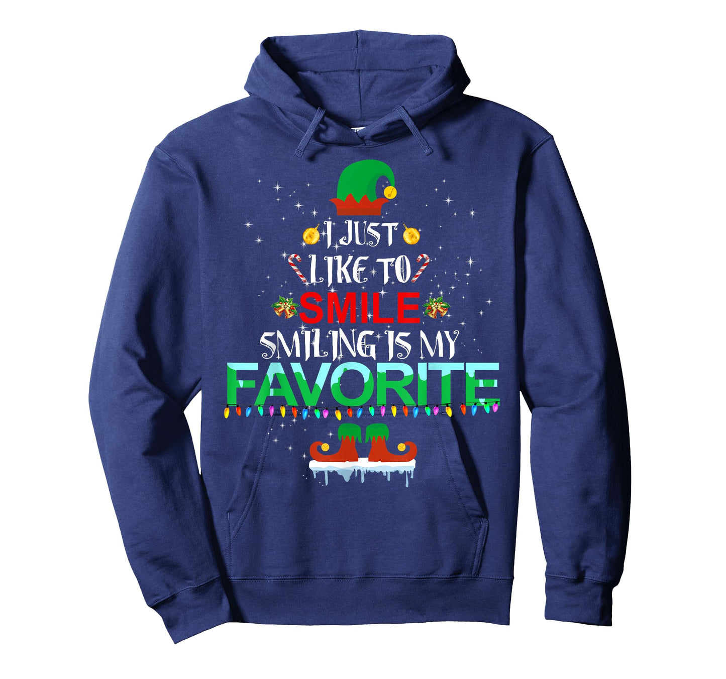 I Just Like To Smile Smiling Is My Favorite Elf Christmas T-Shirt
