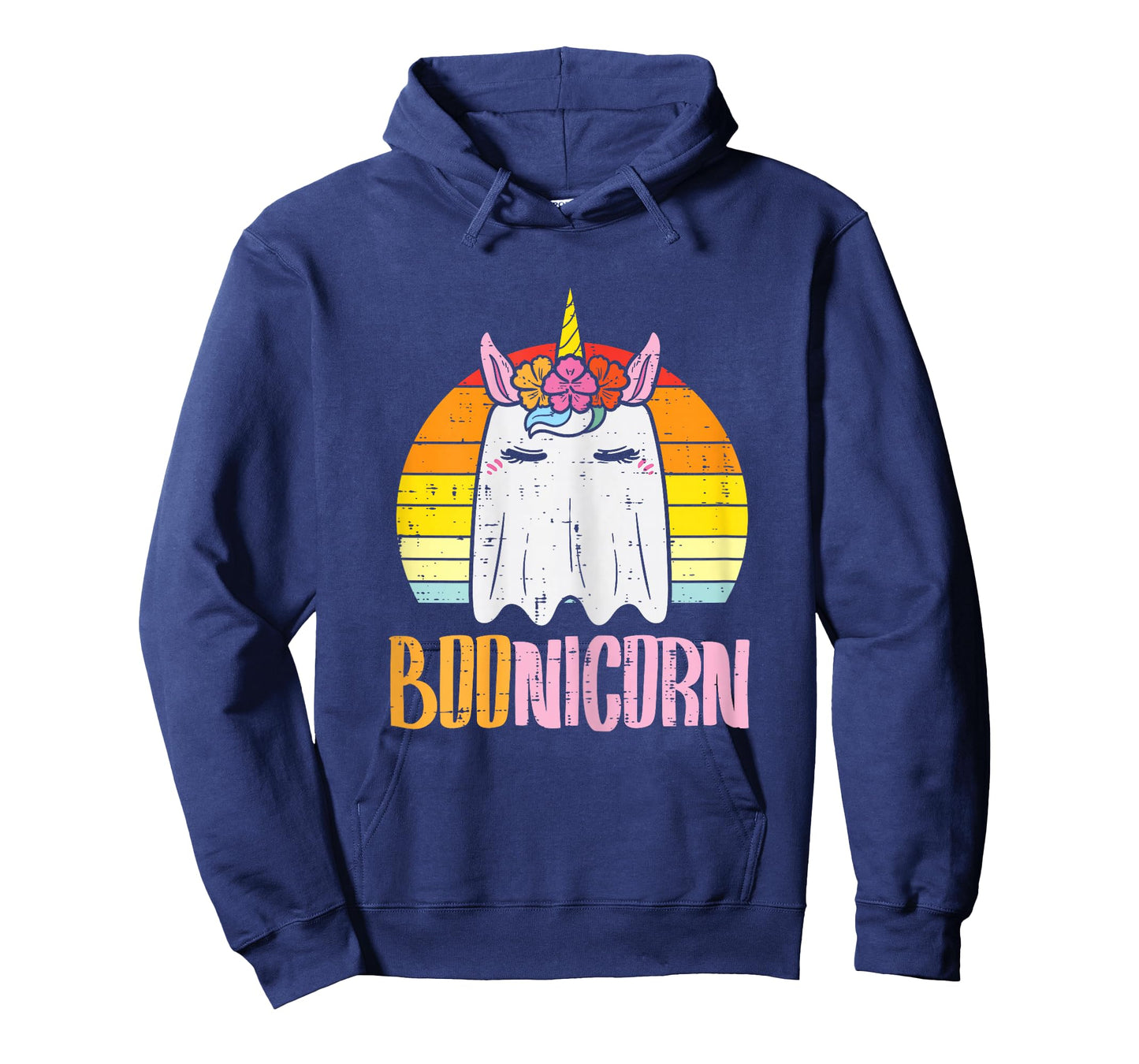 Boonicorn Ghost Unicorn Boo Retro Halloween Girls Women T-Shirt