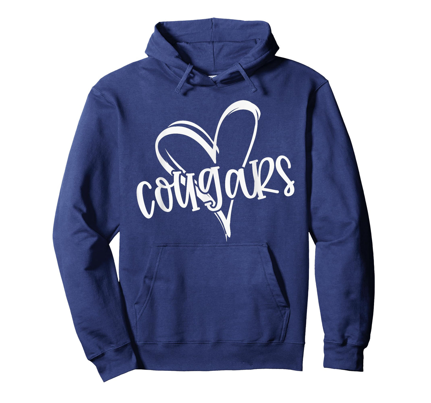 Cougars School Sports Fan Team Spirit Heart T-Shirt