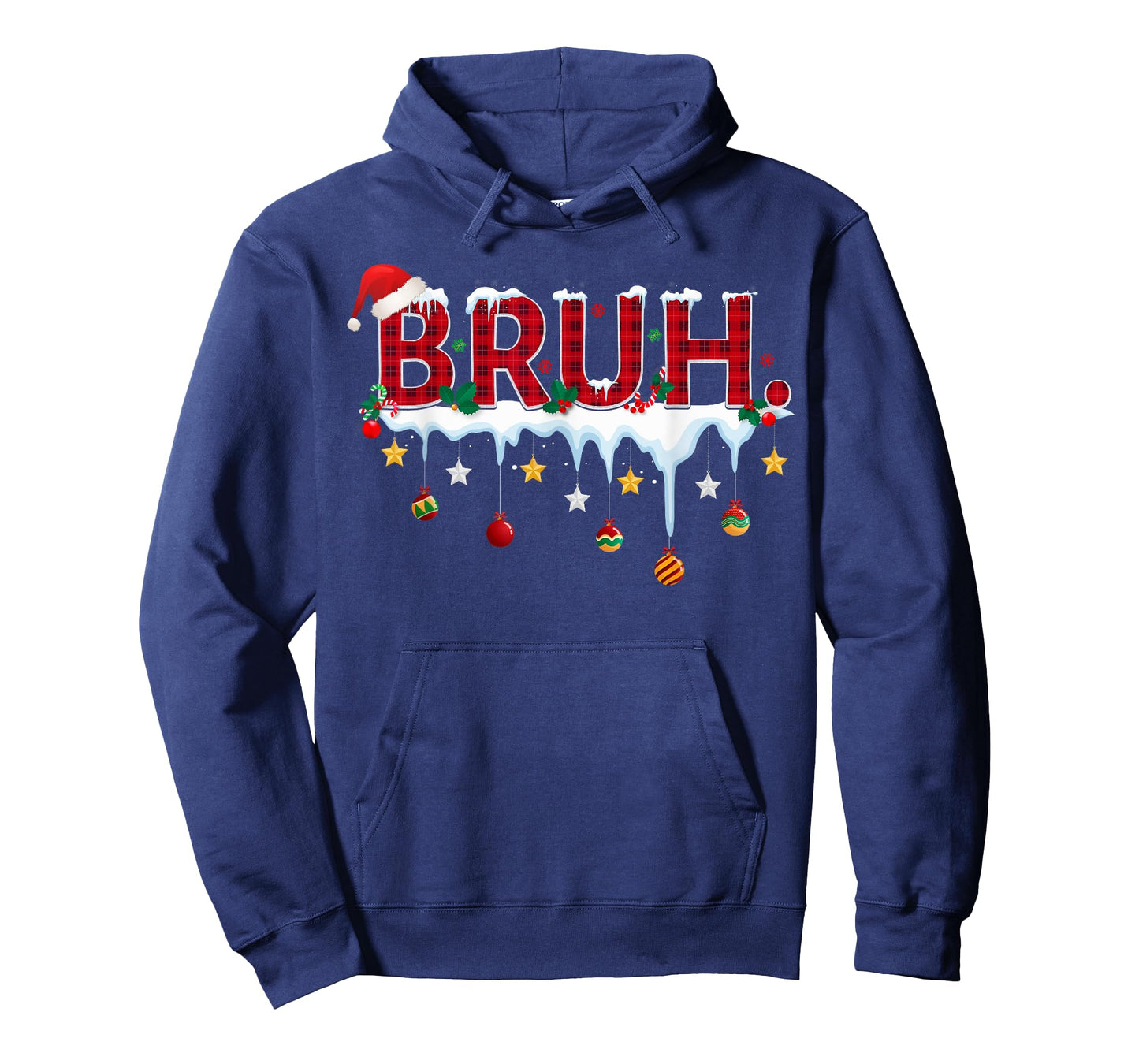 Christmas Red Plaid Bruh Funny Teens Boys Kids Xmas Pajamas T-Shirt