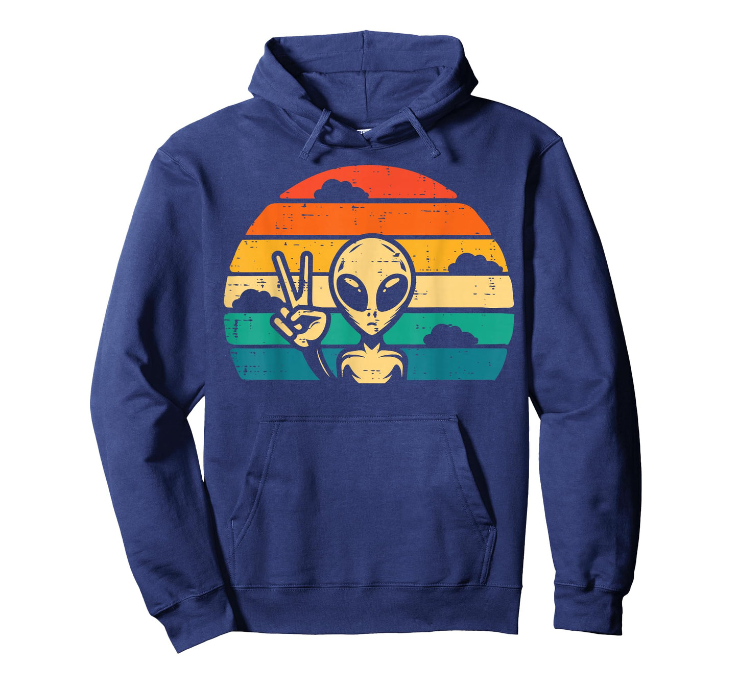 Alien Peace Sunset Retro Ufo Extraterrestrial Women Men Kids T-Shirt