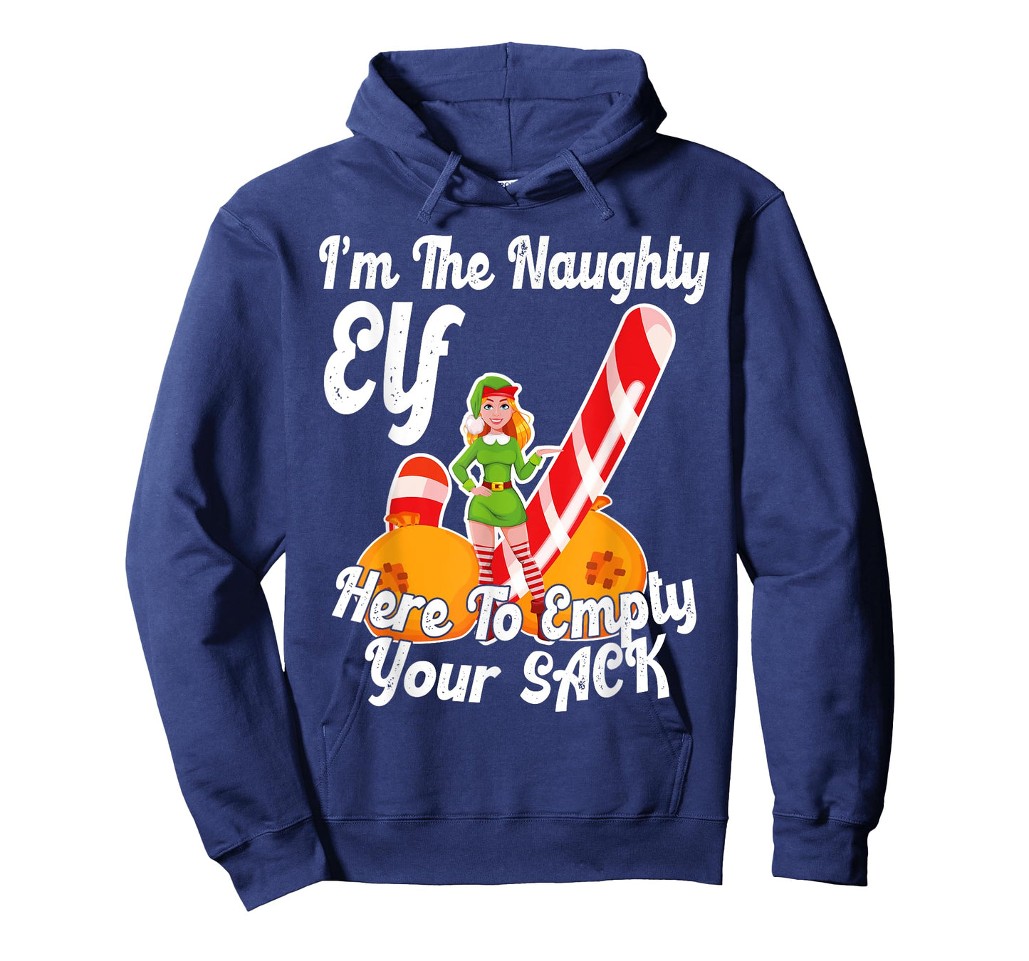 Sexy Elf Here Empty Your Sack Rude Naughty Christmas Candy T-Shirt