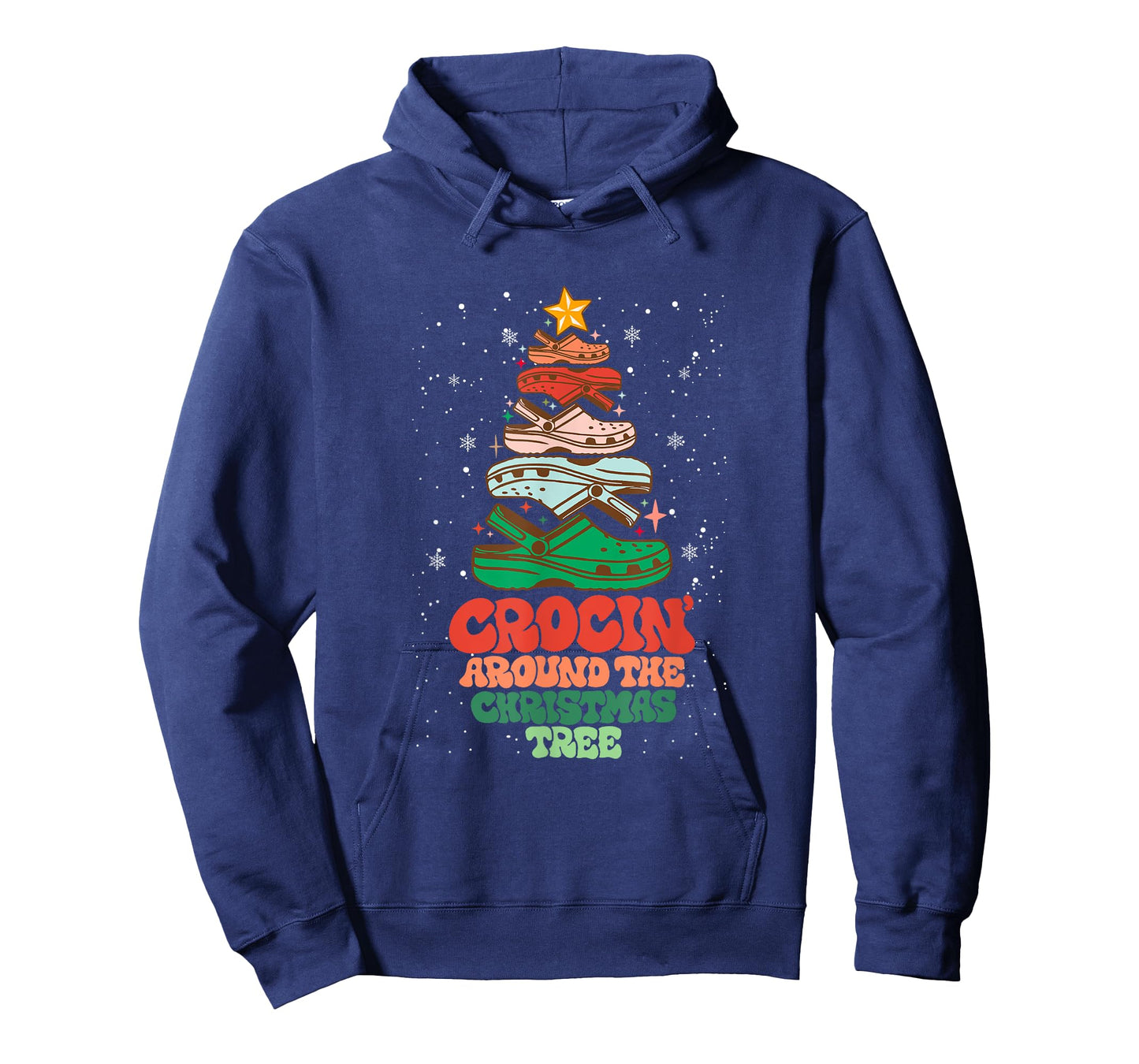 Funny Christmas Crocing Around The Christmas Tree Vintage T-Shirt