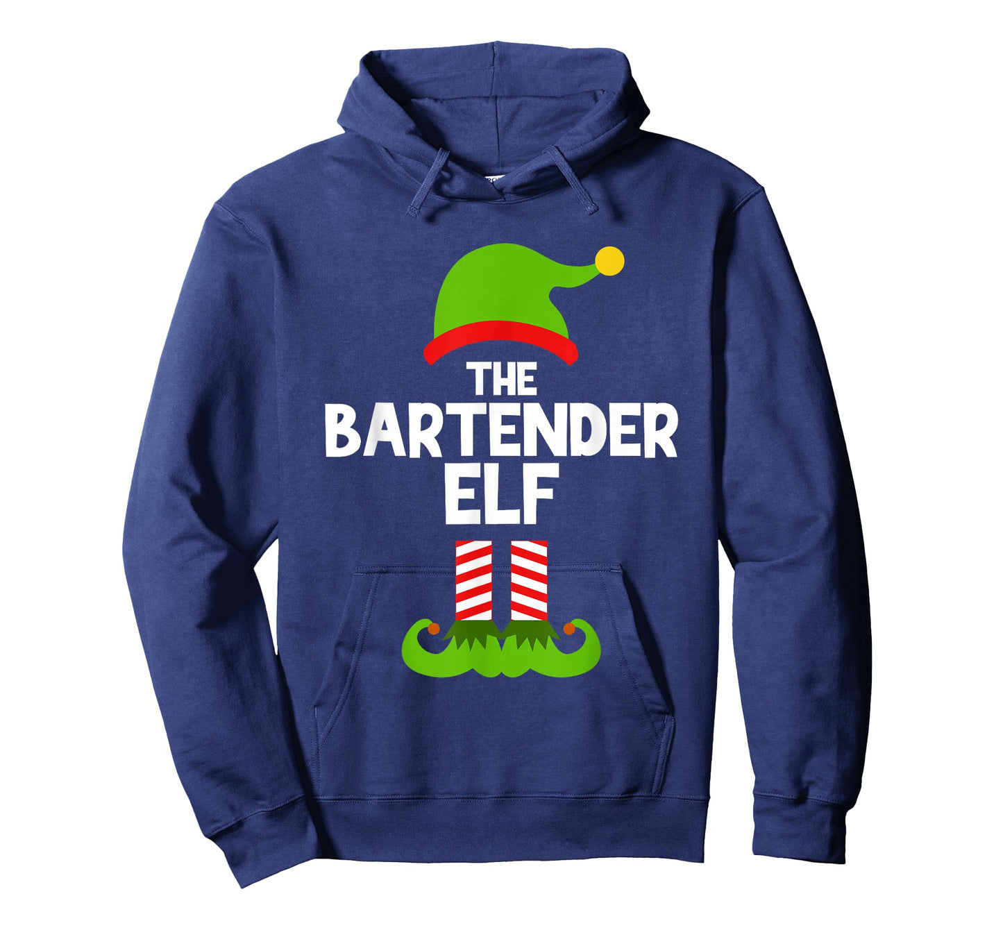Funny The Bartender Elf Christmas Family Party Pajama T-Shirt