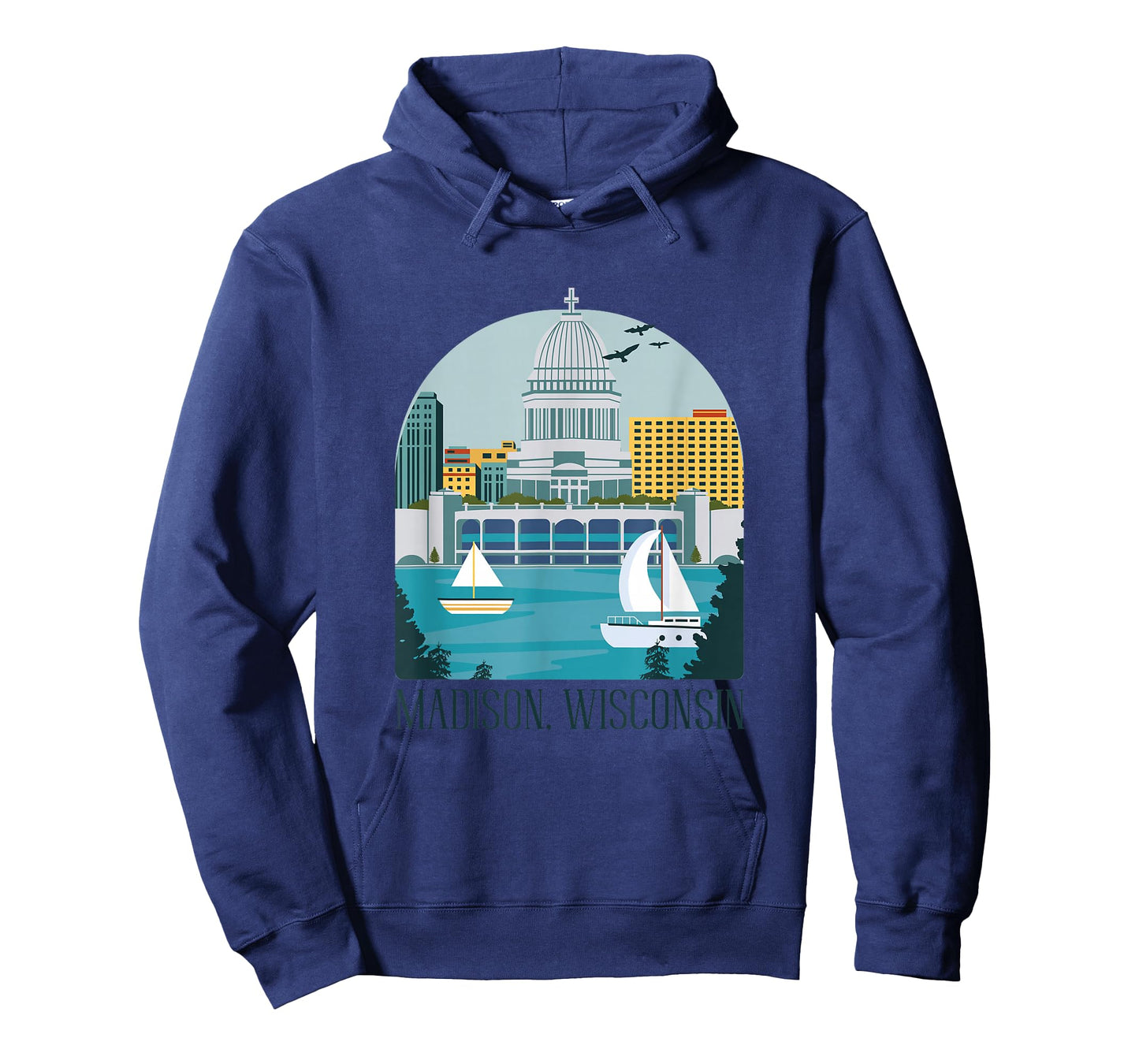 Madison Wisconsin Skyline Vintage T-Shirt