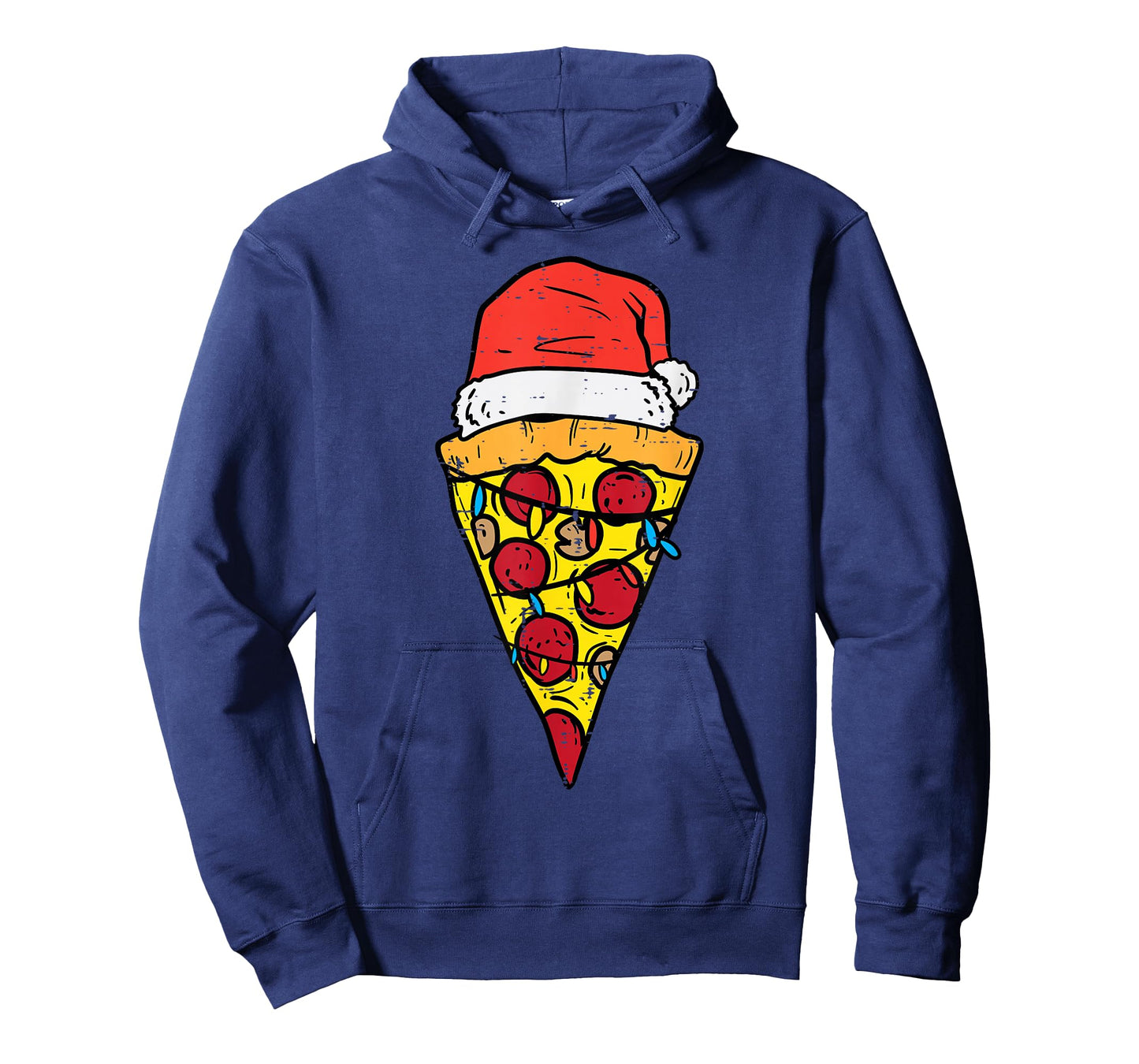 Christmas Pizza Slice Santa Funny Xmas Food Men Women Kids T-Shirt