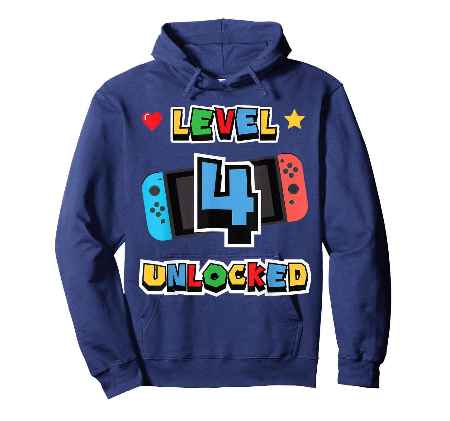 Level 4 Unlocked 4th Birthday Kids Video Game 4 Years Old T-Shirt
