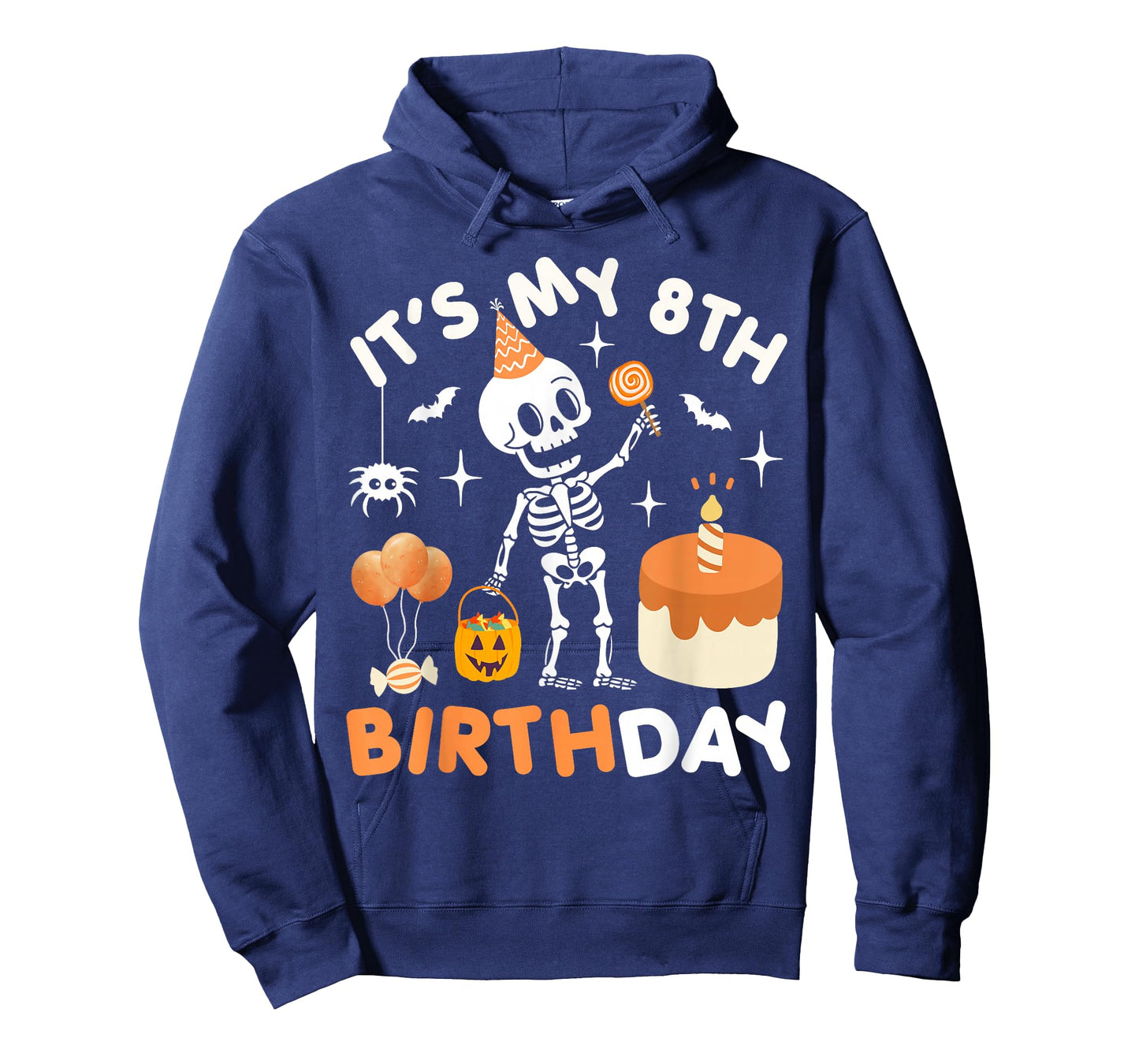 It's My 8th Birthday-Funny Halloween Skeleton Birthday 8 Boy T-Shirt