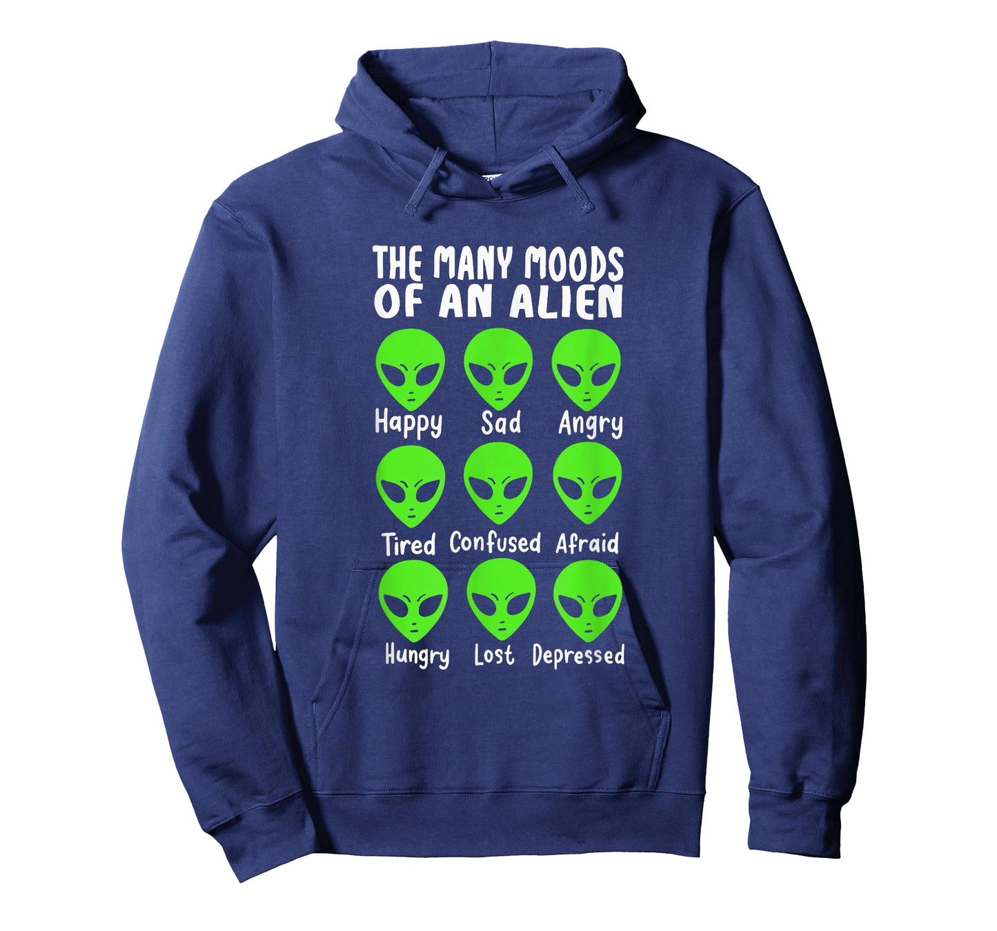 Funny Alien Life The Many Moods Of An Alien T-Shirt