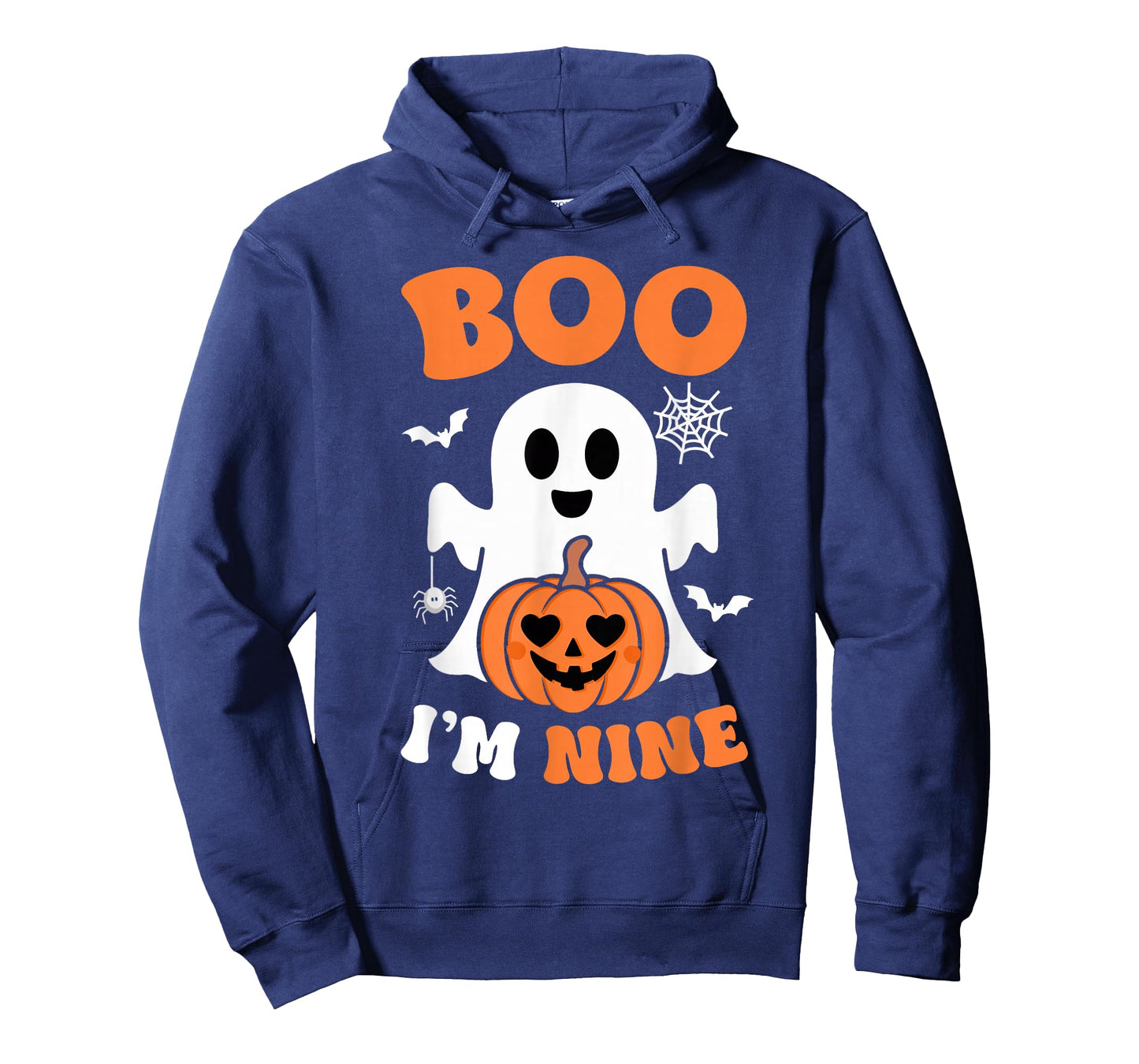 Ghost Boo I'm Nine Year 9th Birthday Boys Halloween Groovy T-Shirt