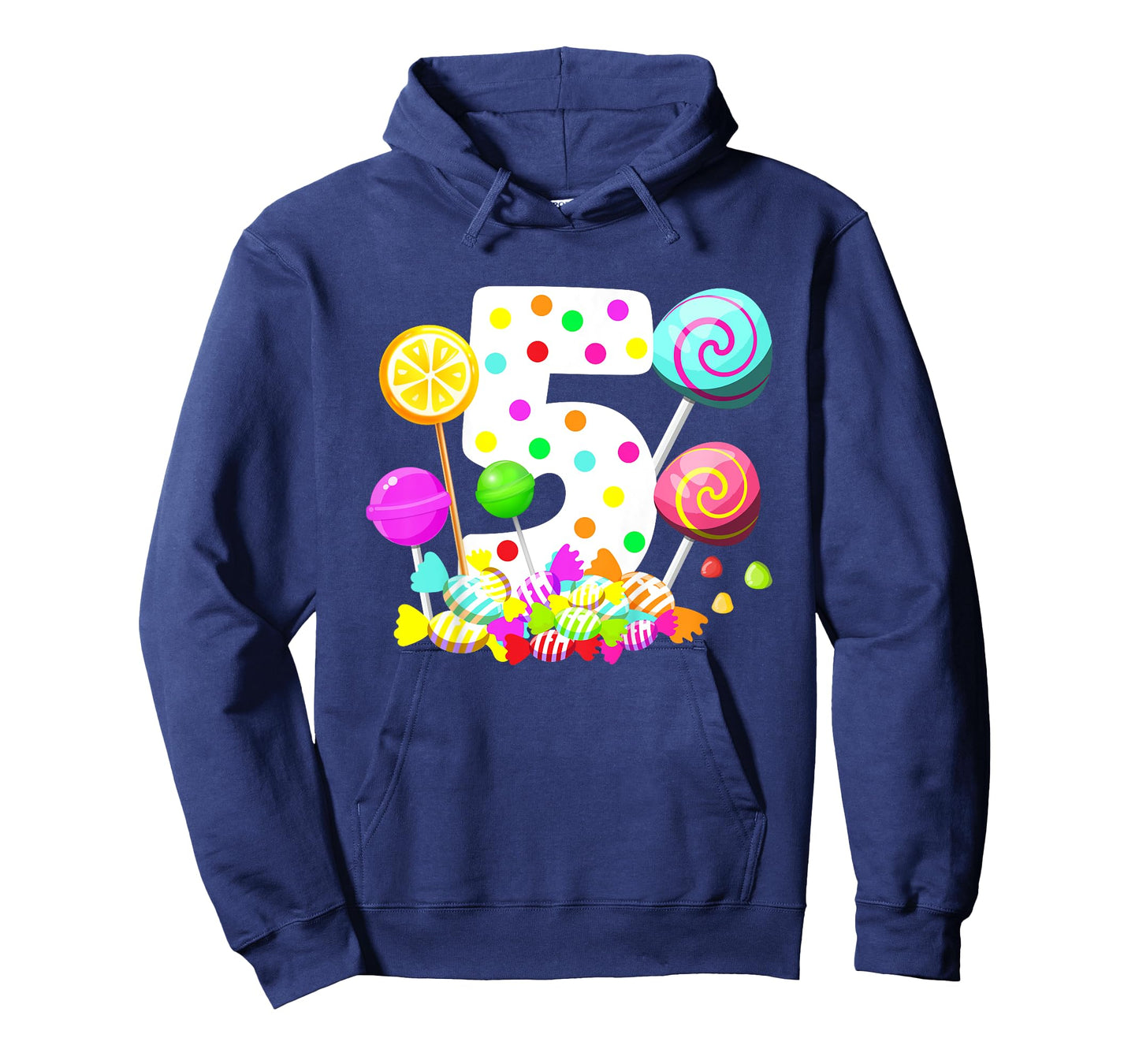 Kids 5th Candy Birthday Party Five Year Old Girl Candy T-Shirt