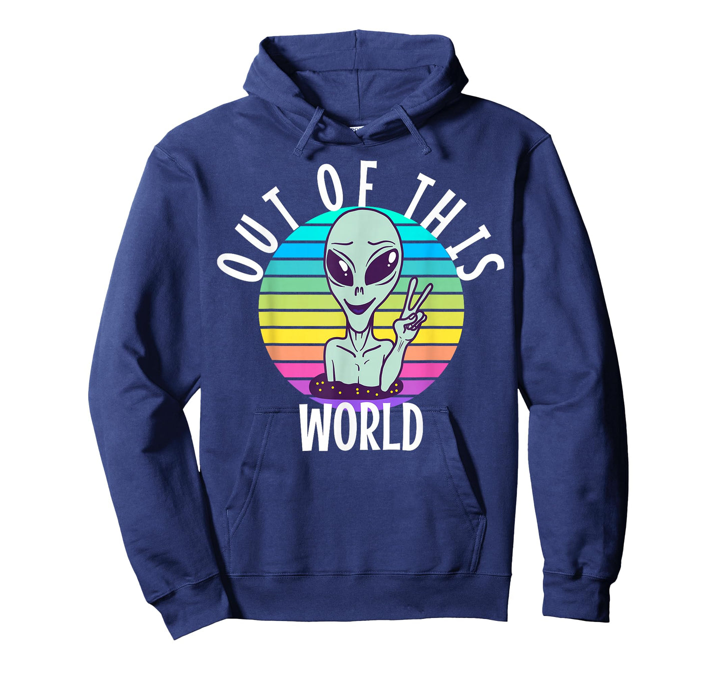 Funny Alien and UFO Space Apparel Out of This World T-Shirt - Unisex-Adults, Unisex-Kids - Black - Short Sleeve - Alien-Themed - Cotton, Polyester - Small
