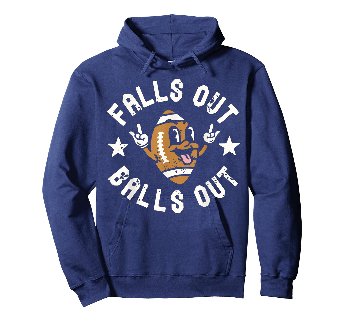 Retro Falls Out Balls Out Football Vintage Thanksgiving Gift T-Shirt