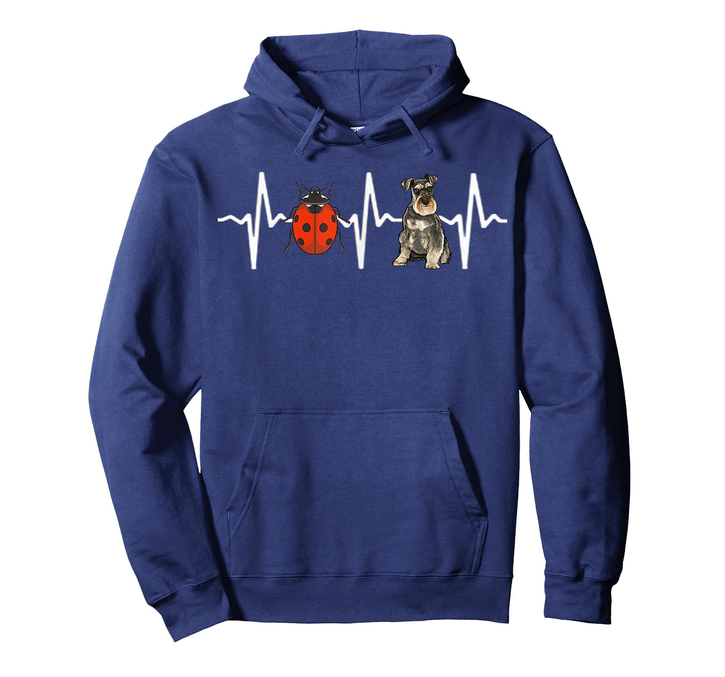 Red Ladybug Miniature Schnauzer Heartbeat Dog Lover T-Shirt