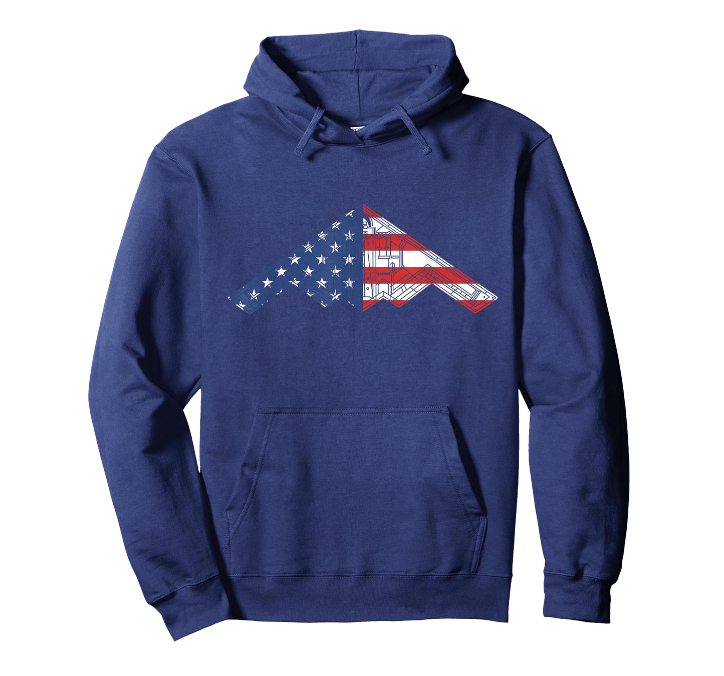 B-2 Bomber Stealth Aircraft Schematic American Flag B2 T-Shirt