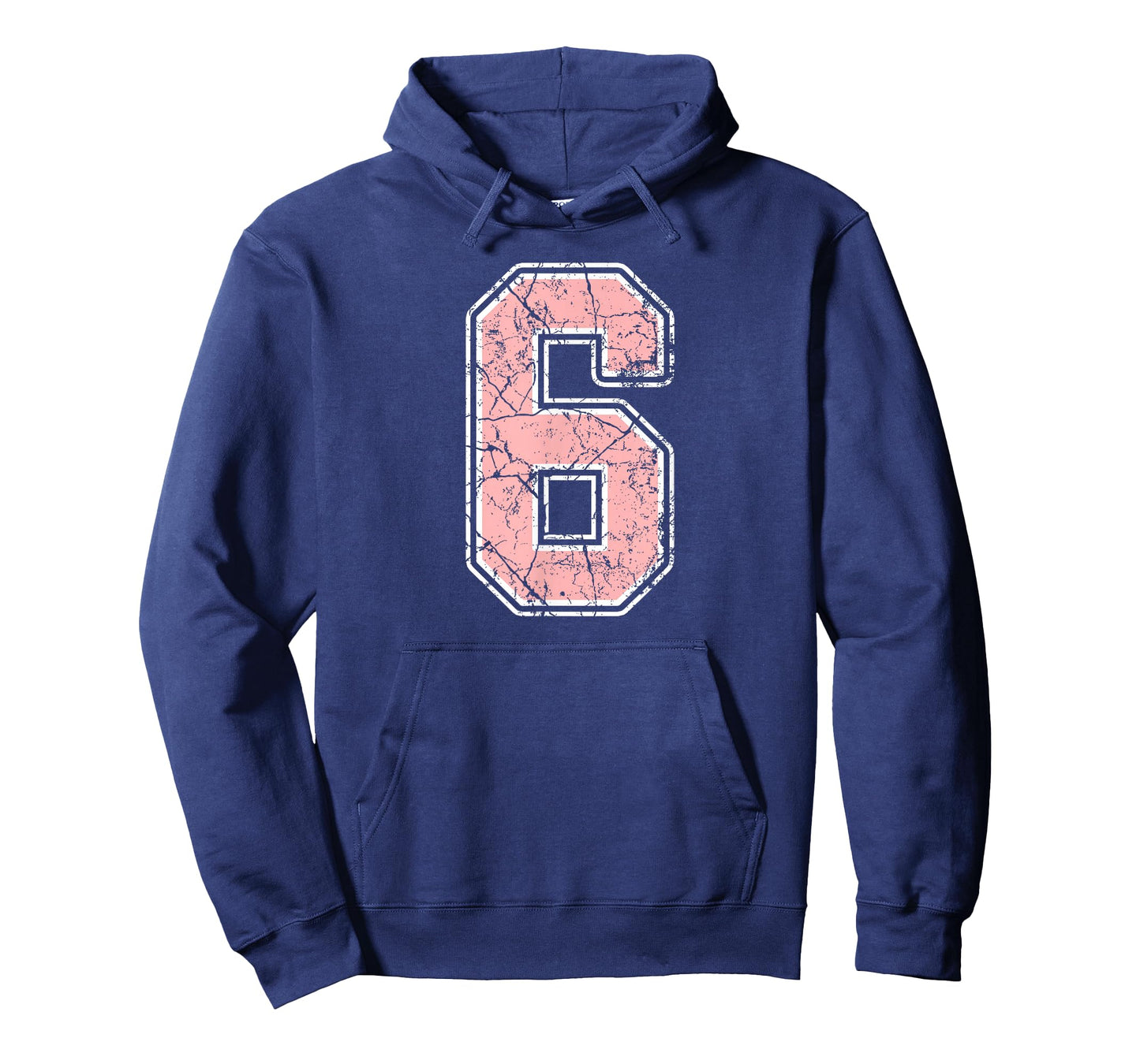 Pink and White Number 6 Jersey Player Uniform #6 Fan T-Shirt