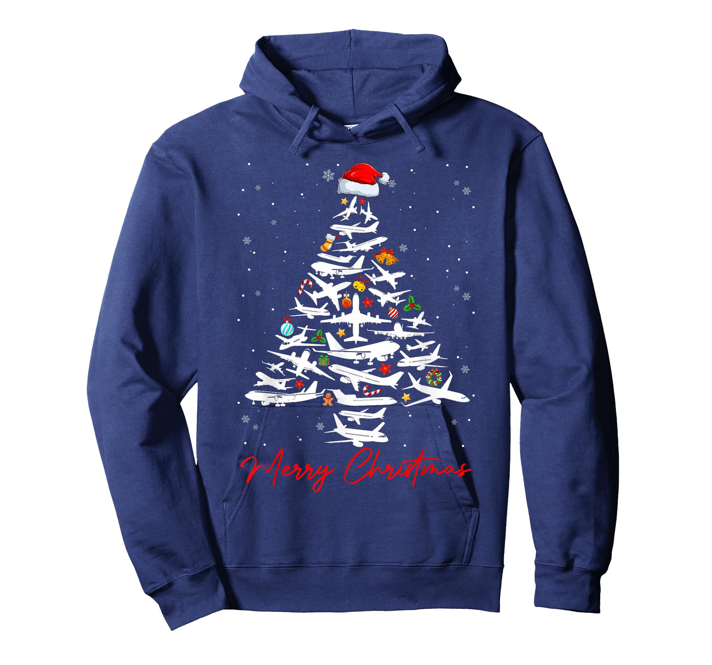 Christmas Tree Airplanes Pilots Merry Christmas Men Boys T-Shirt