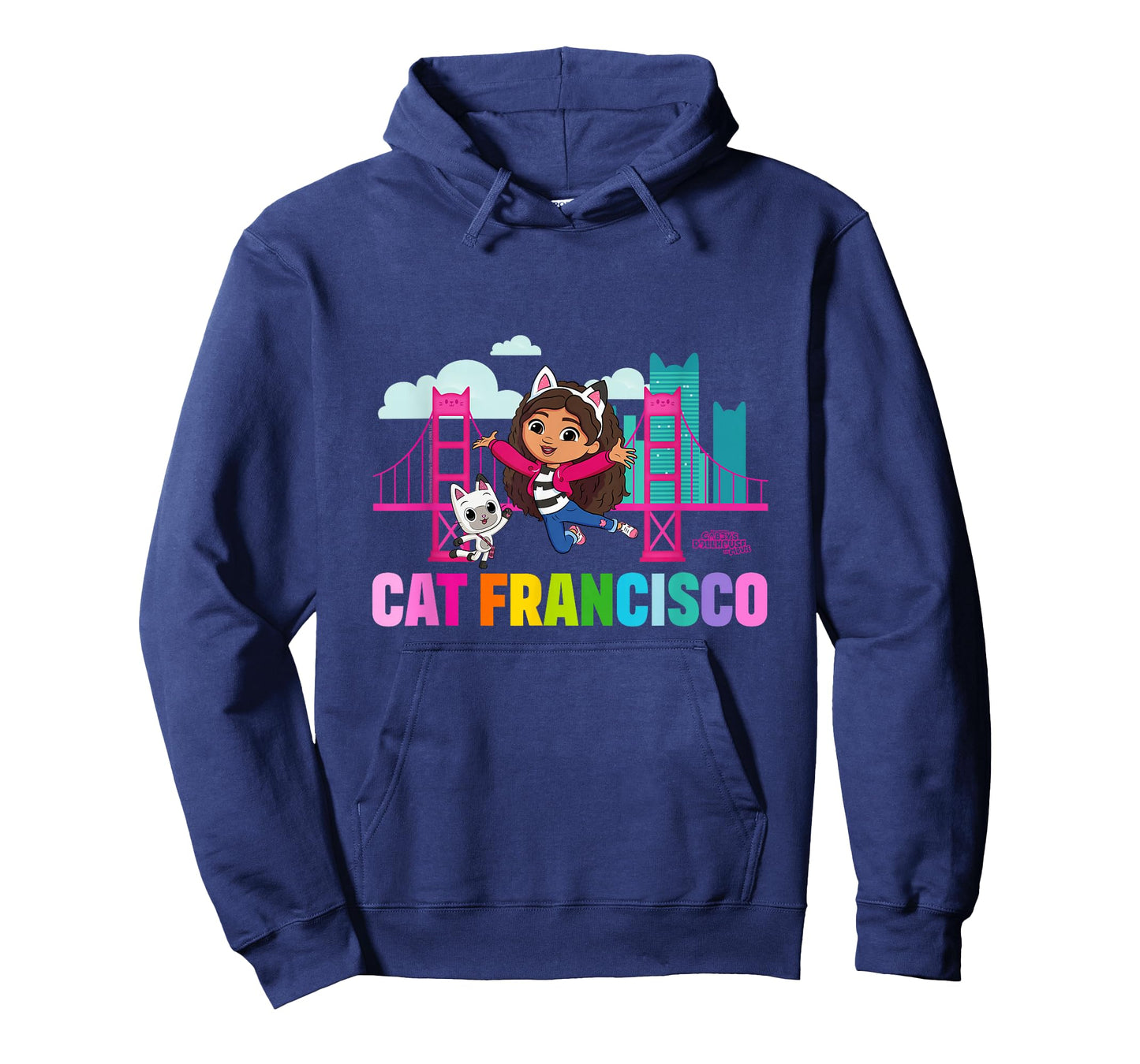 DreamWorks Gabby's Dollhouse The Movie Cat Francisco Rainbow T-Shirt