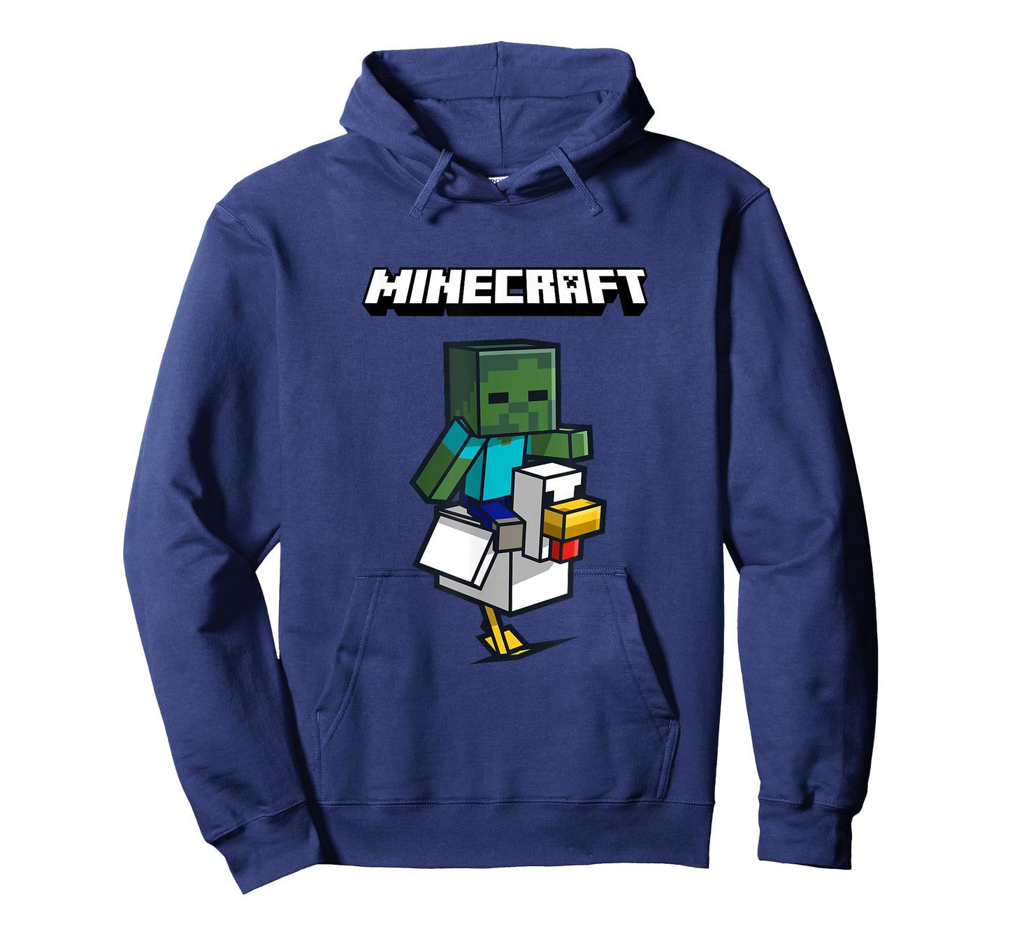 Minecraft Zombie Ride Chicken Jockey Front & Back Logo T-Shirt