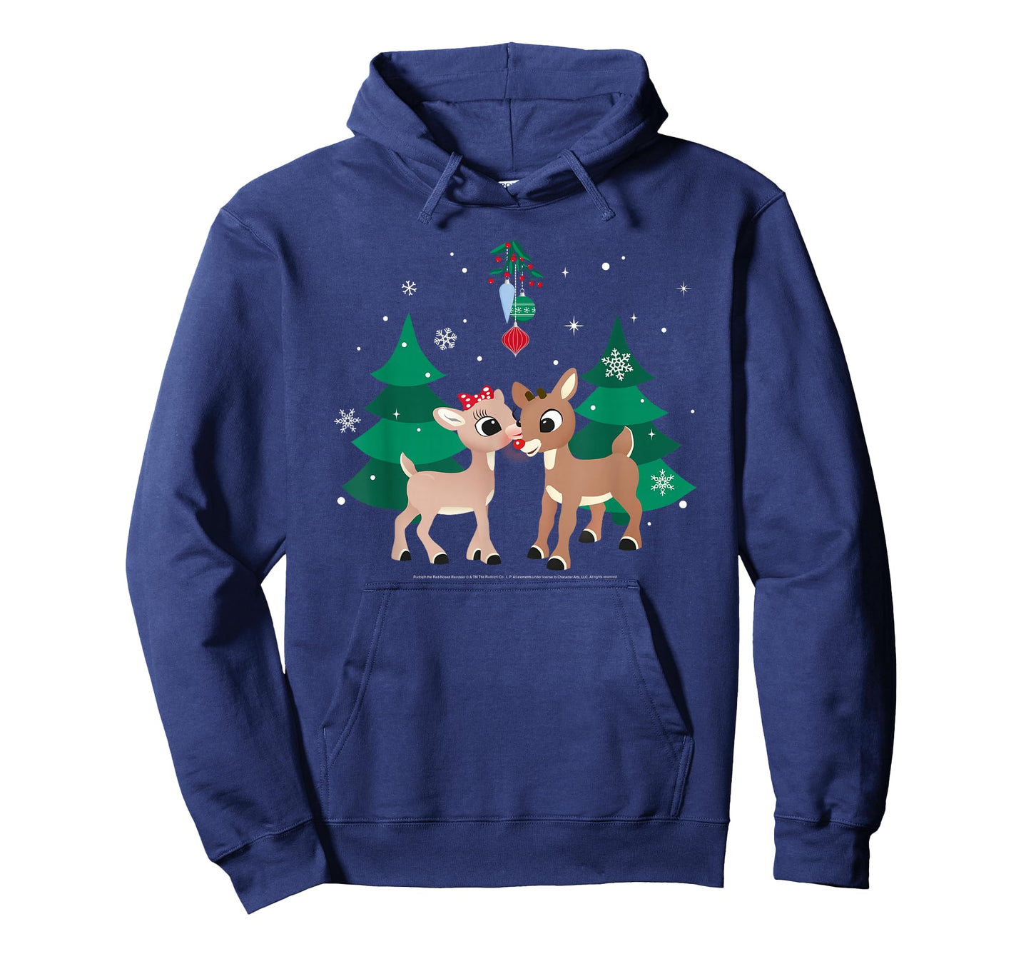 Rudolph and Clarice Fawn'd of You Mistletoe Retro Christmas T-Shirt