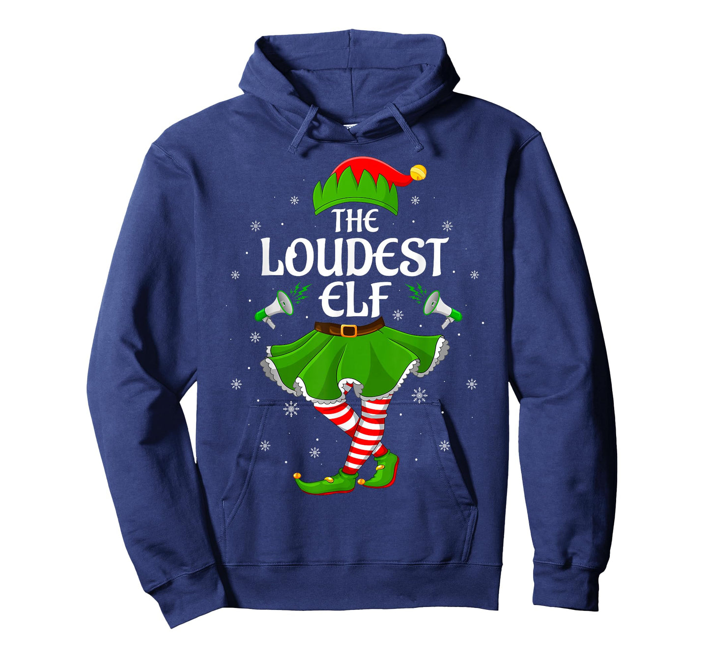 Loudest Elf Christmas Family Girls Women Elf Squad Xmas T-Shirt