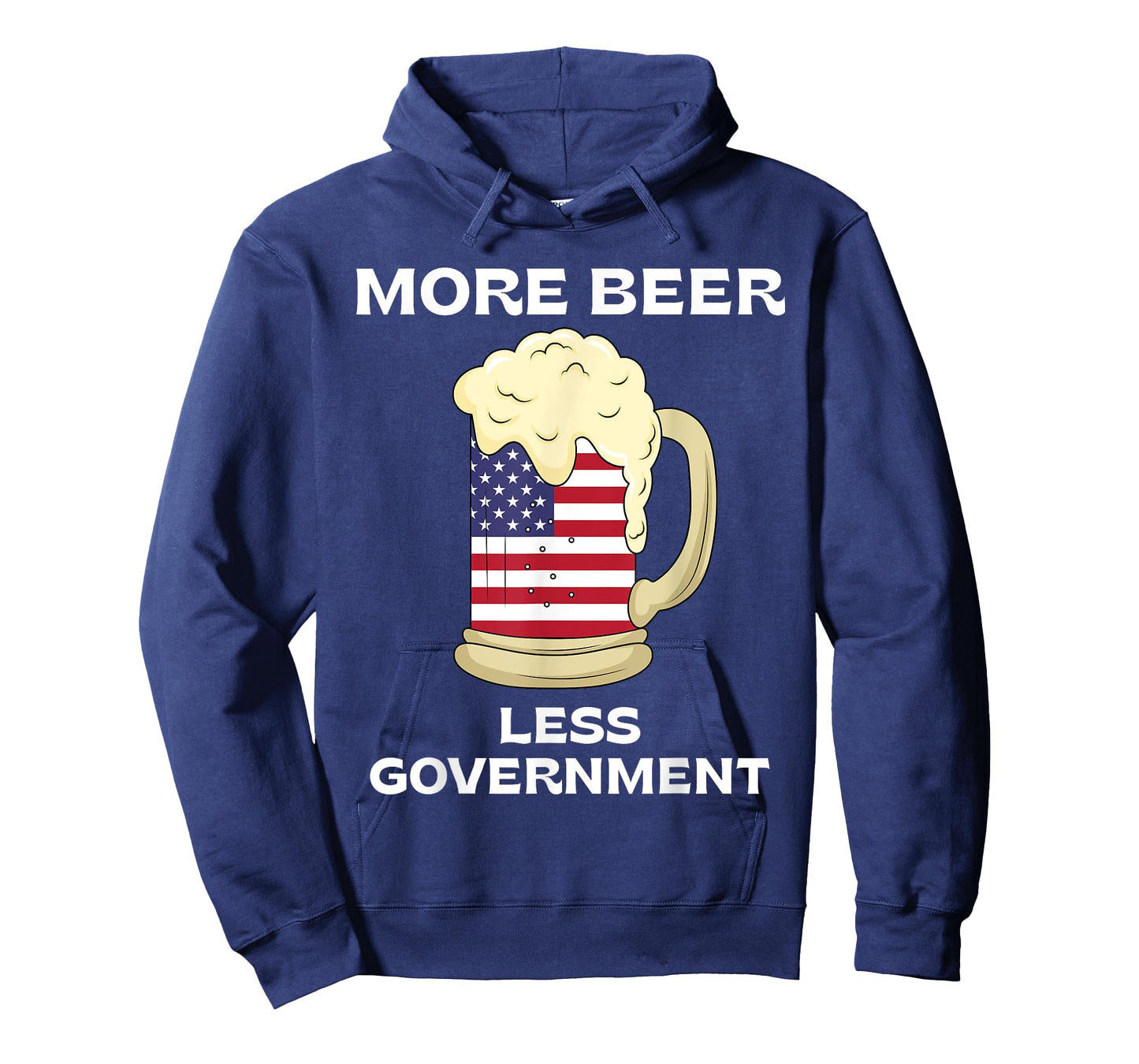 More Beer Less Government Patriotic July 4th American Flag T-Shirt