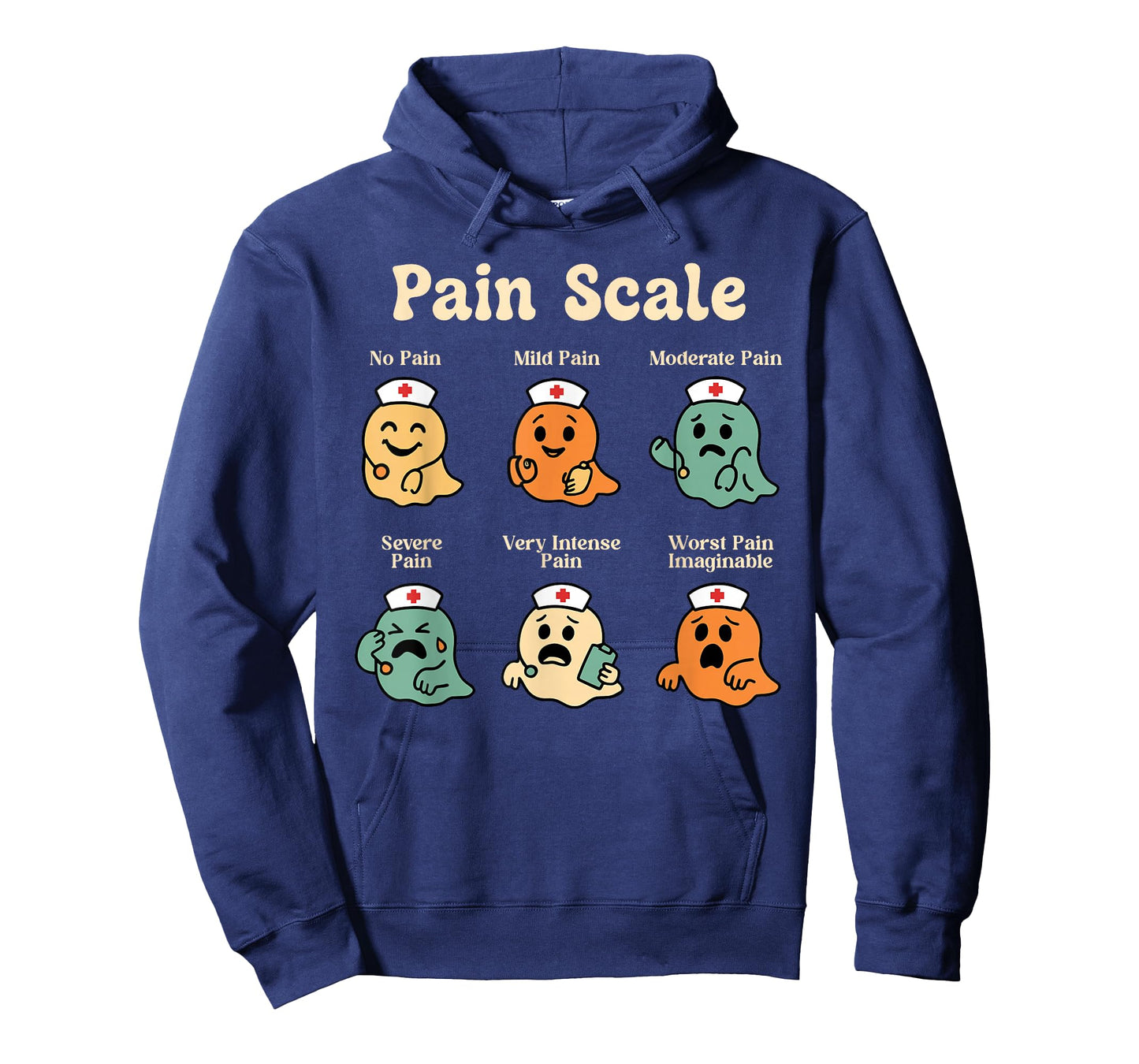 Pain Scale Ghost Pain Assessment Trauma Nurse Halloween T-Shirt