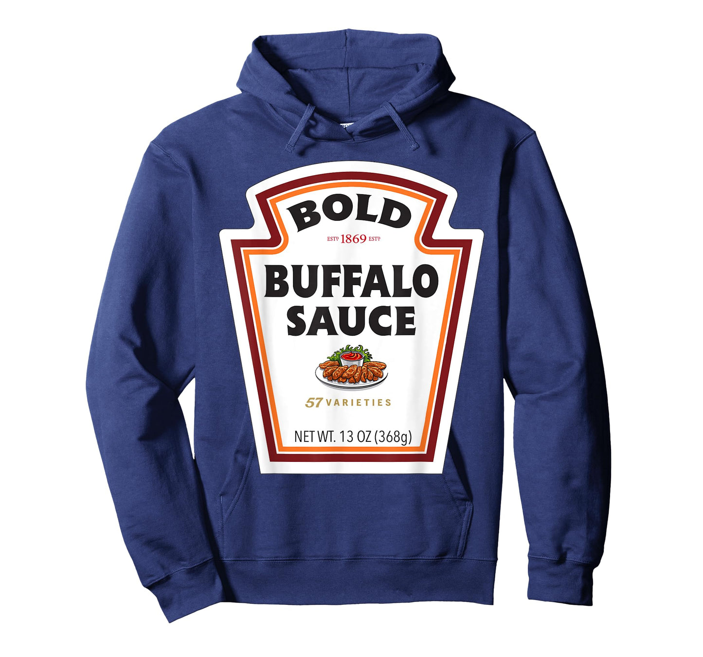 Bold Buffalo Sauce Bottle Label Funny Halloween Costume T-Shirt