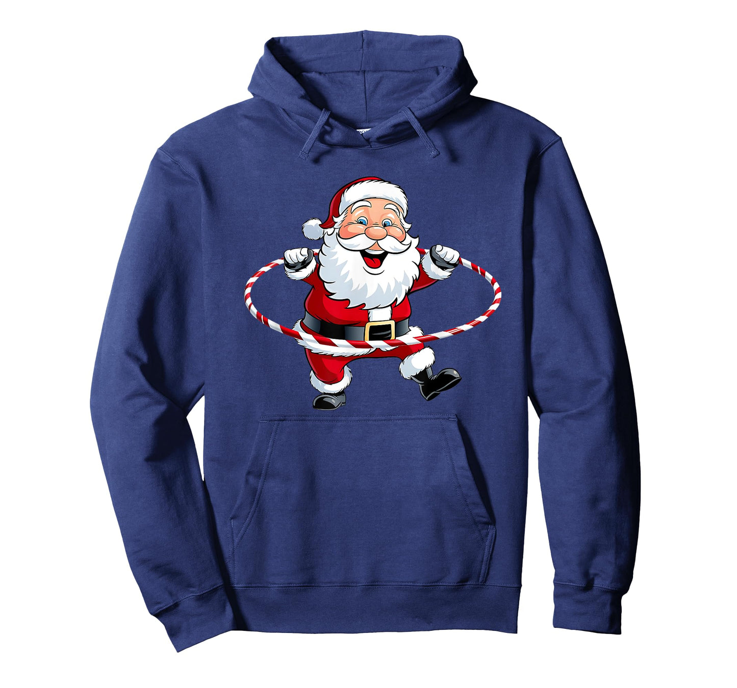 Funny Santa Claus Hula Hooping Exercise Merry Christmas Xmas T-Shirt